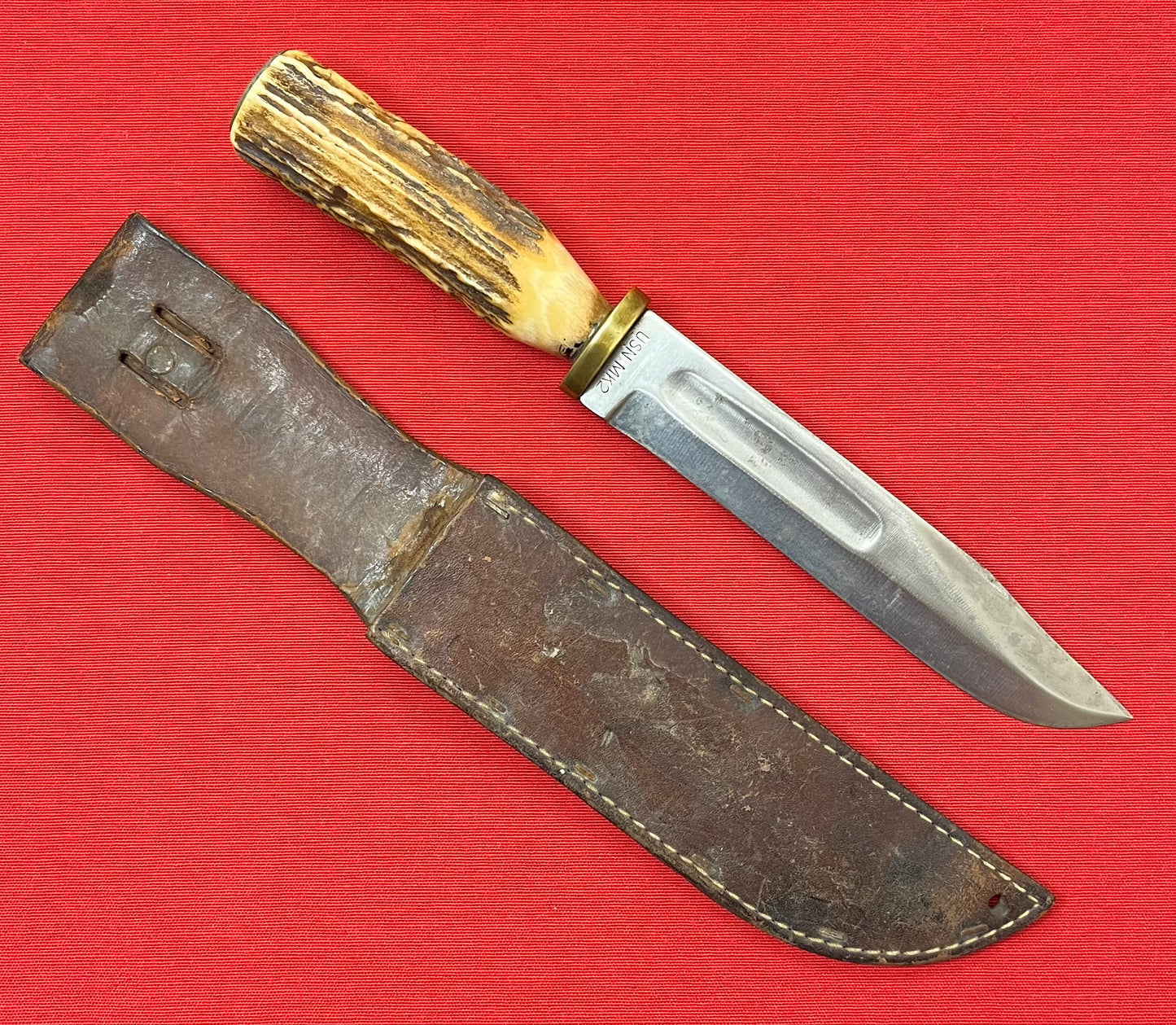 WW2 U.S.N MK2 KA-BAR Fighting Knife "Trench-Art" Theater Made #3