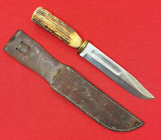WW2 U.S.N MK2 KA-BAR Fighting Knife "Trench-Art" Theater Made #3