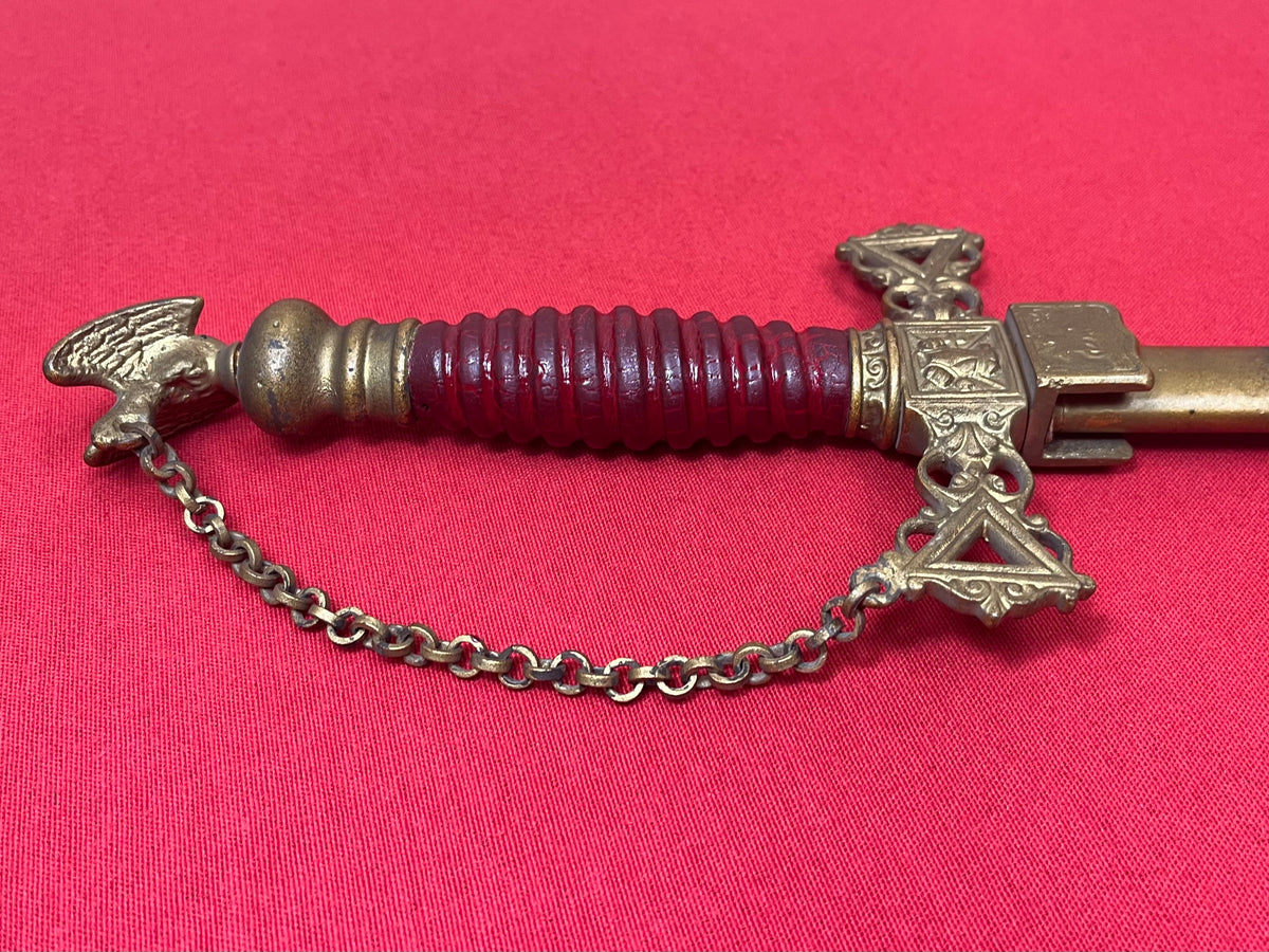 C.1872 Knights of the Golden Eagle Fraternal Masonic Sword - Engraved