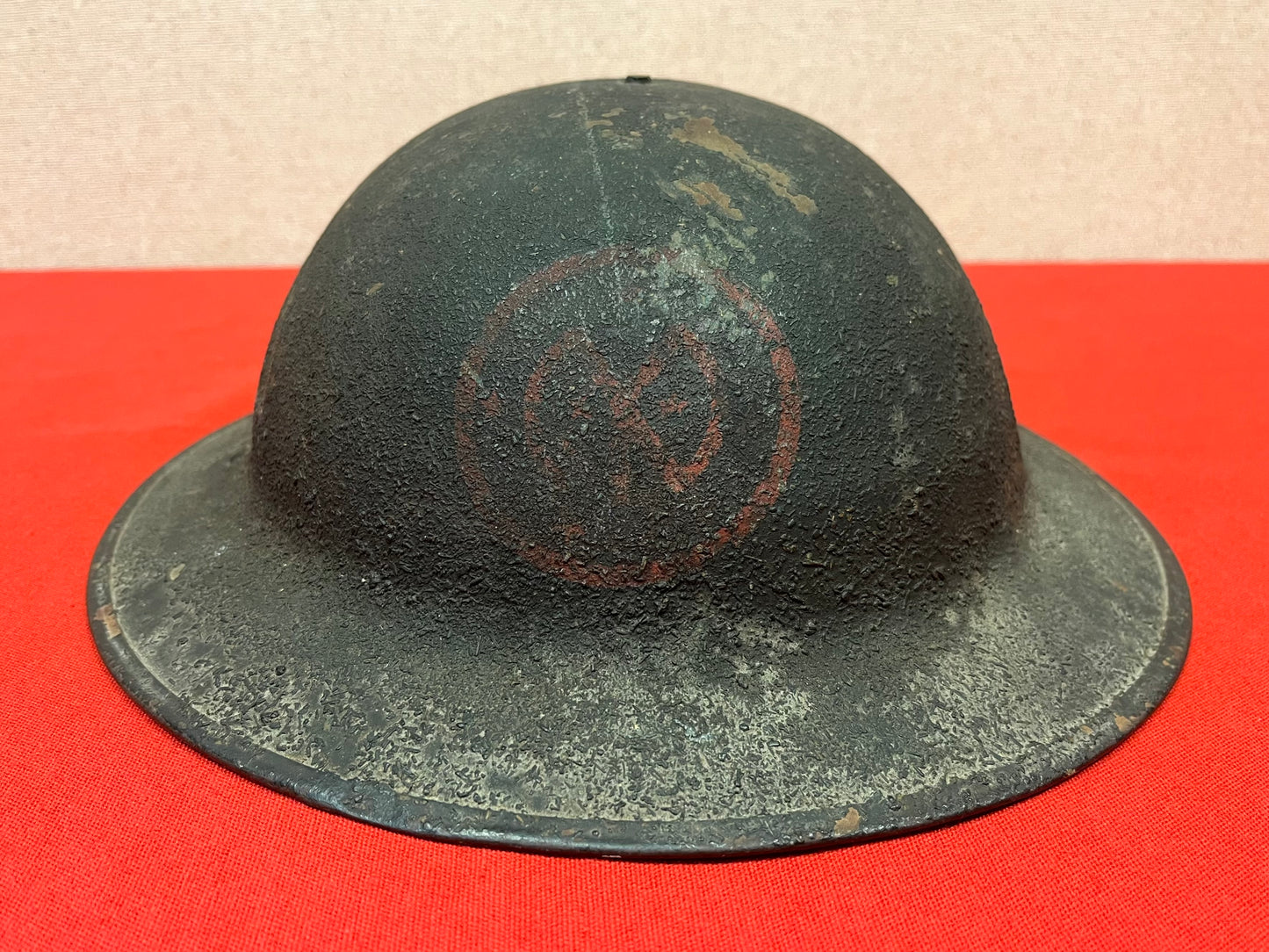 U.S. WWI M1917 27th Infantry Division Doughboy Helmet “New York Division” Named