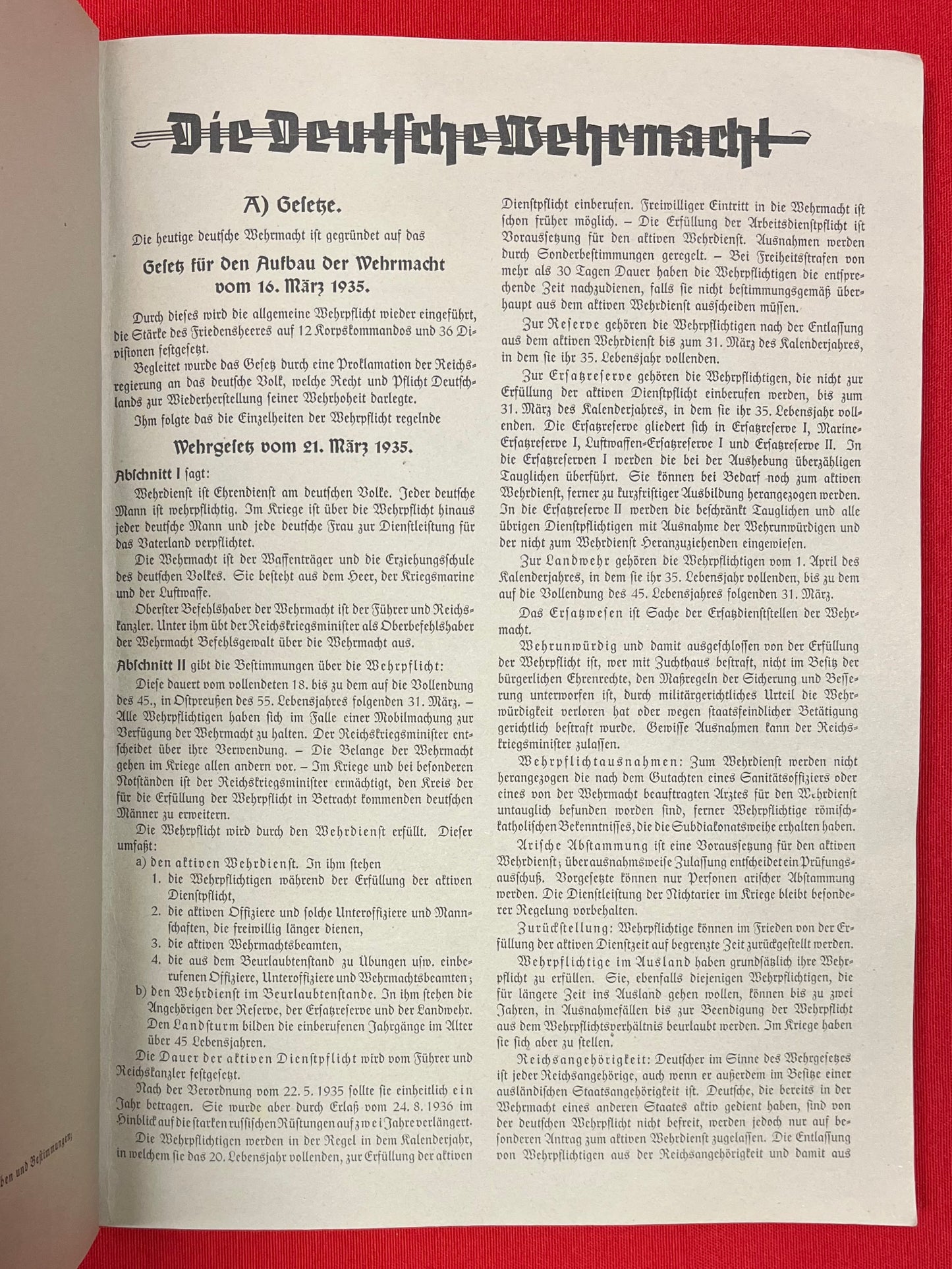 WW2 Era German Cigarette Card Album ‘Die Deutsche Wehrmacht’ 1936