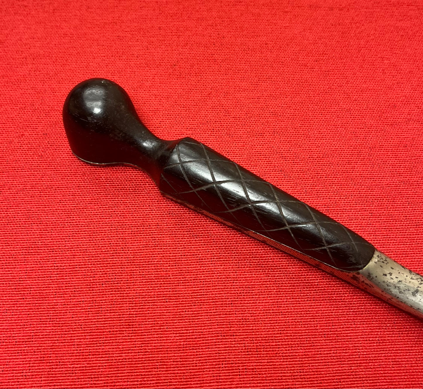 1800’s Obstetric (Birthing) Vectis W/ Ebony Handle by A.L. HERNSTE Antique Medical Equipment