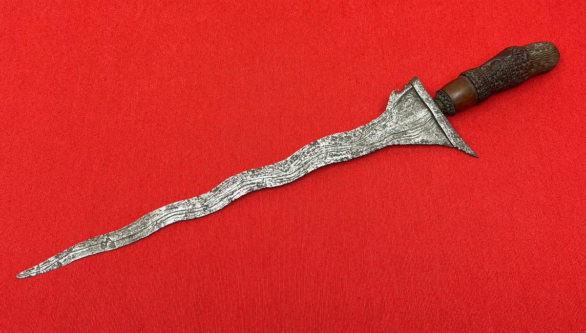 Original Indonesian East Indies Kris Dagger - Island of Java (Meteorite Blade) Circa 1850