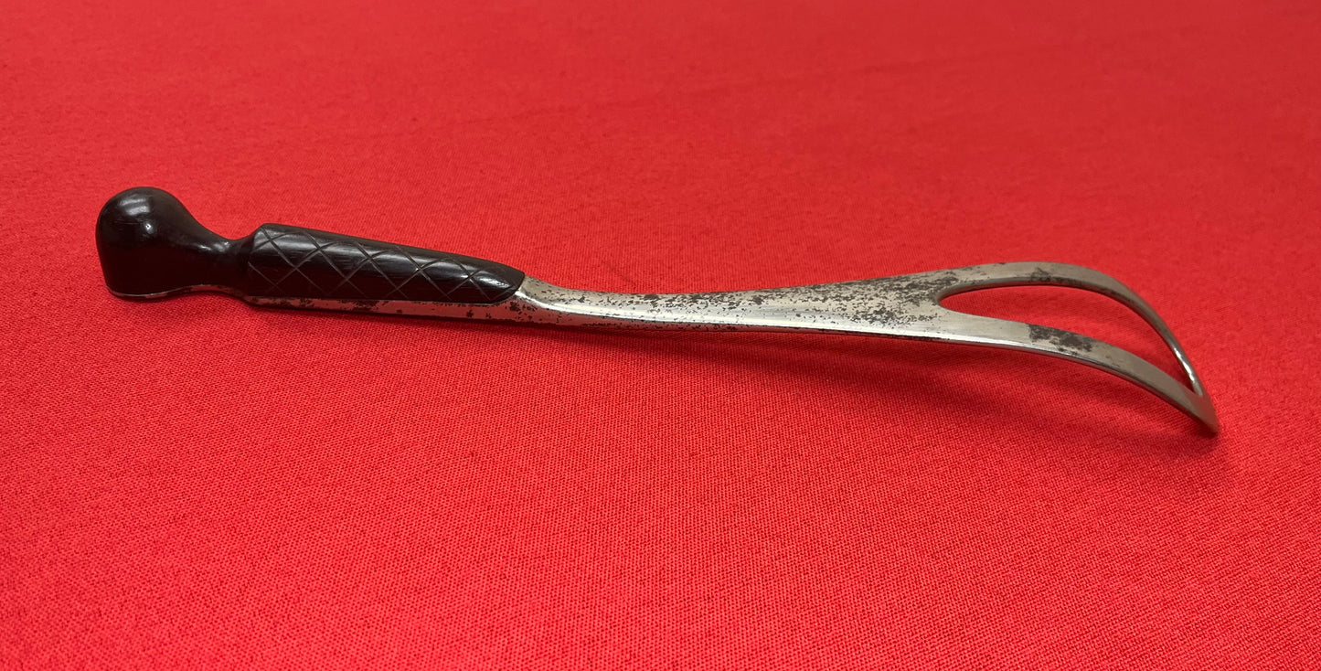 1800’s Obstetric (Birthing) Vectis W/ Ebony Handle by A.L. HERNSTE Antique Medical Equipment