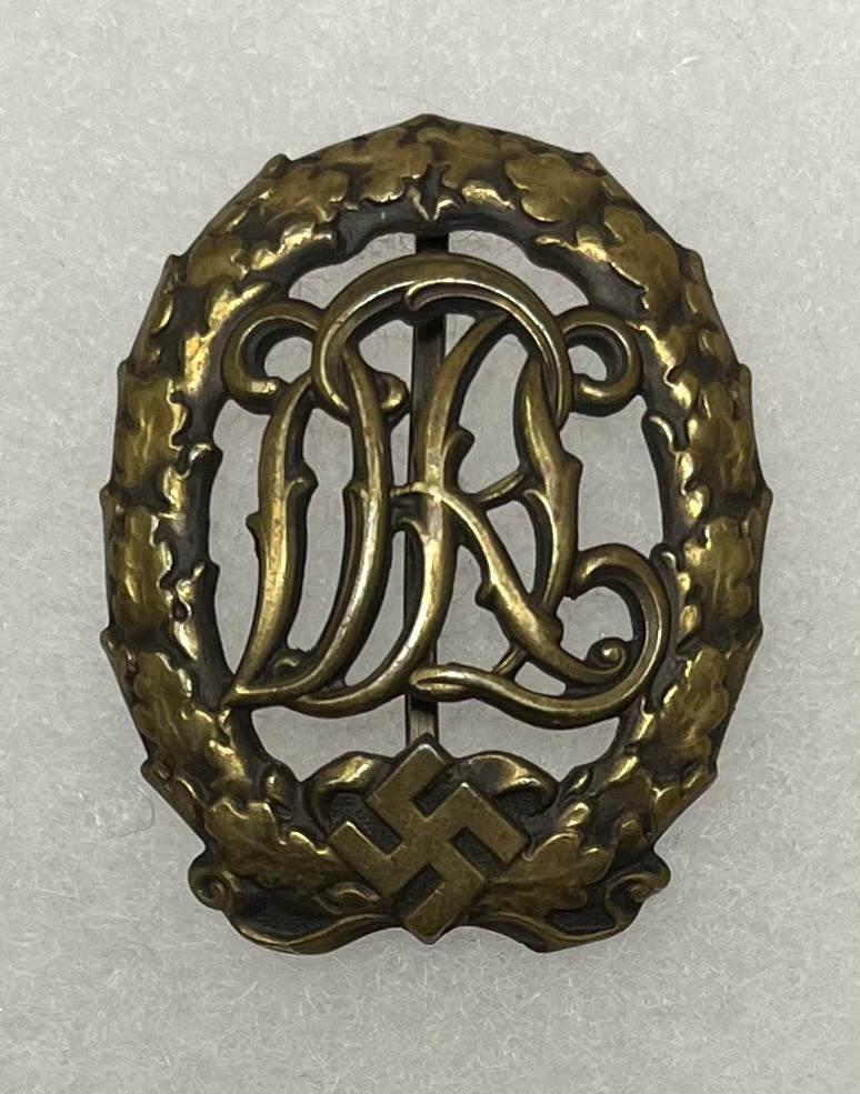 Original WWII German DRL (Deutsches Reichsabzeichen für Leibesübungen) Sports Badge by Wernstein Jena
