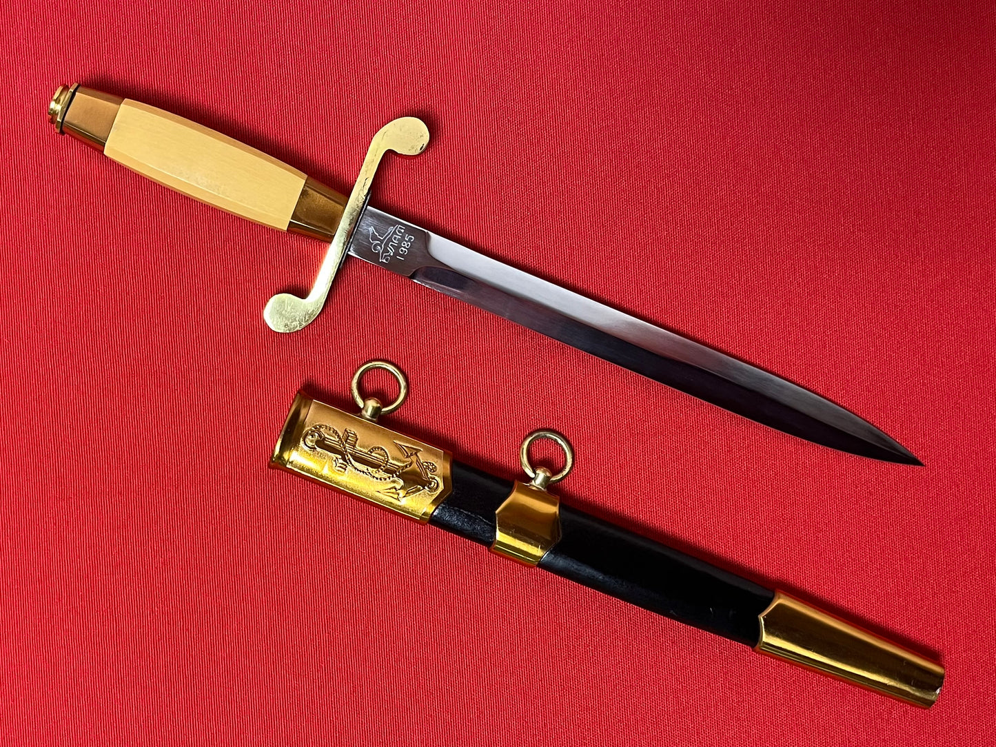 USSR Soviet Union Naval Officer's Dagger W/ Scabbard БУЛАM - Cold War Era