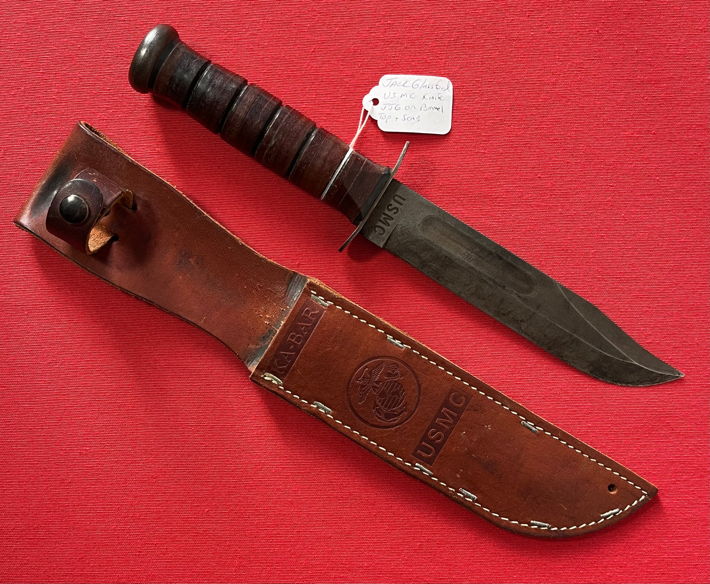 KA-BAR USMC MK2 Fighting / Survival Knife (Veteran Owned) Named- Post War Piece