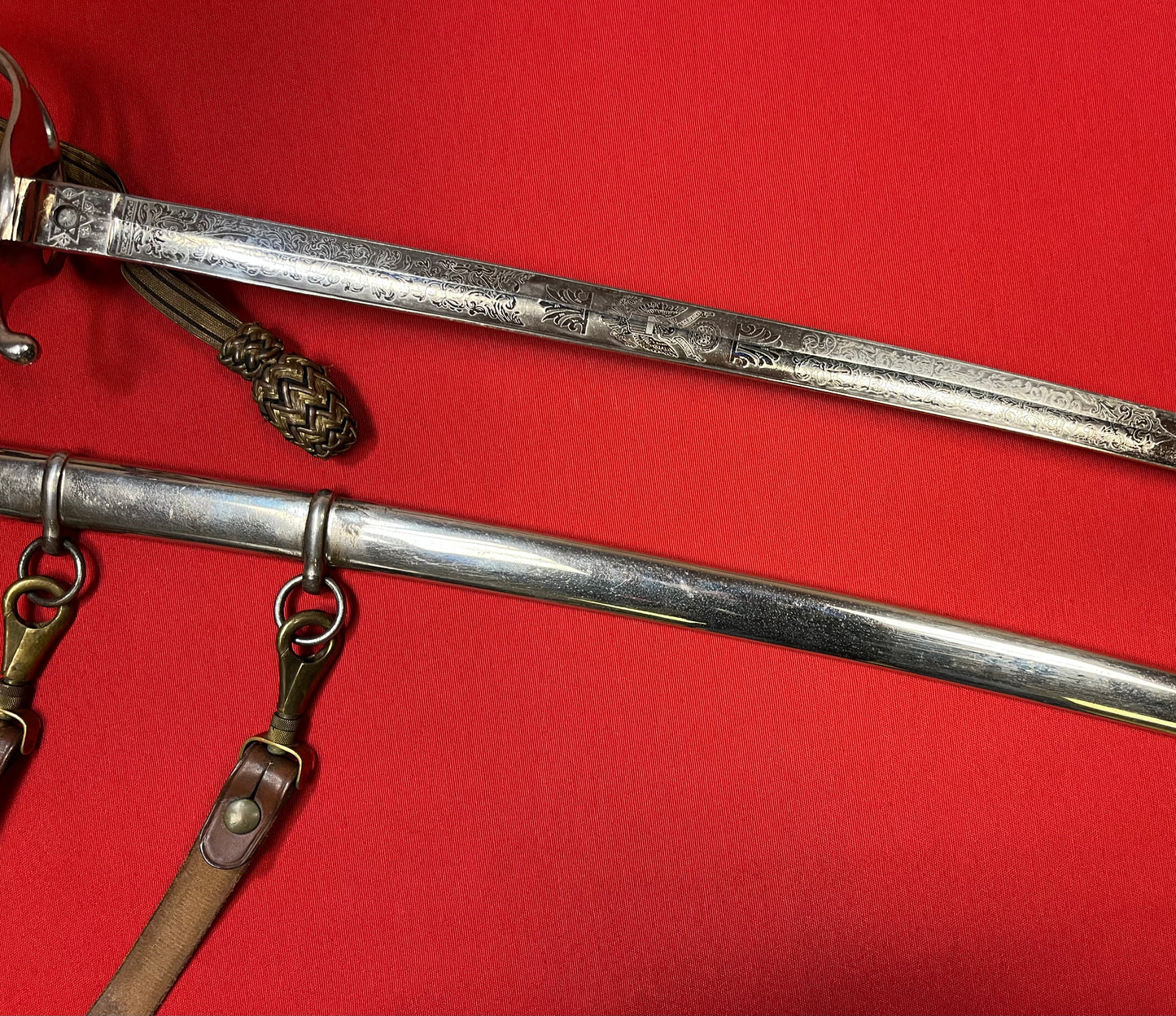 PRE-WW2 U.S. M1902 Officer’s Sword W/ Hanger & Belt ￼
