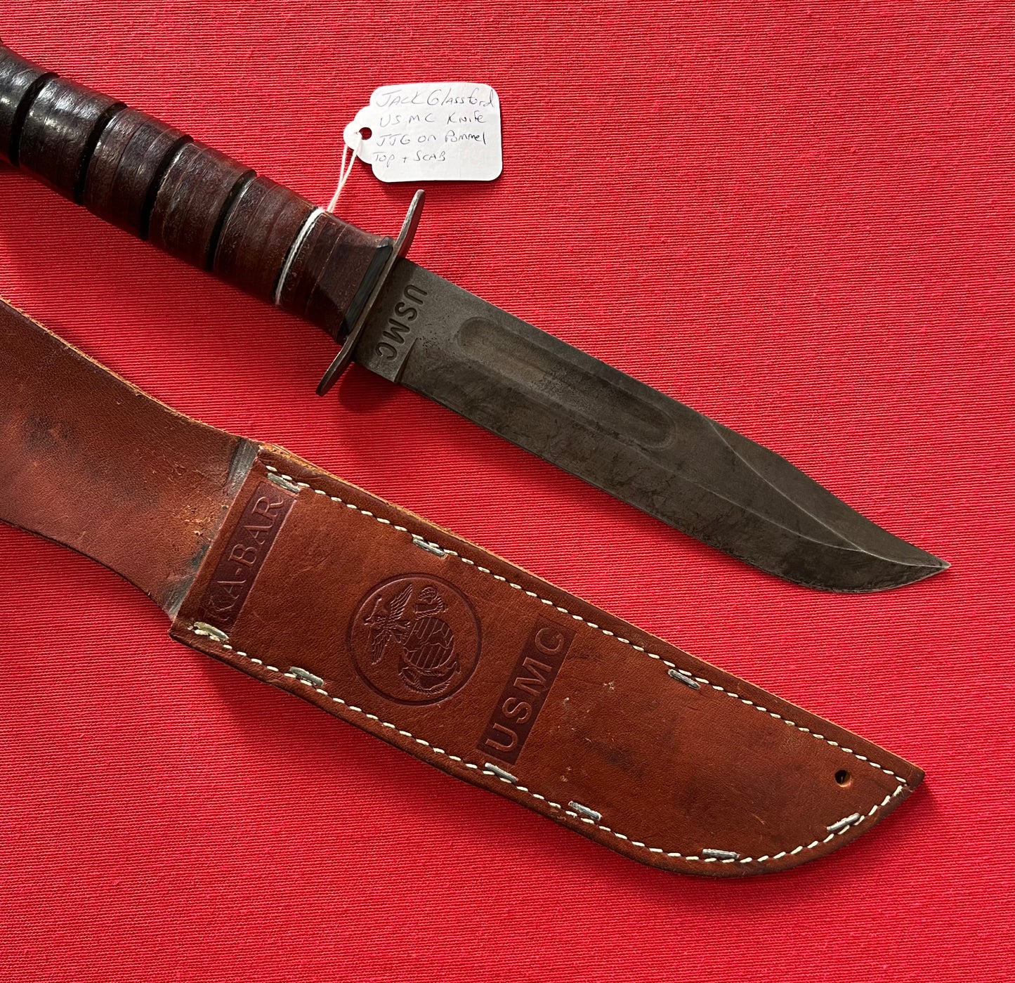 KA-BAR USMC MK2 Fighting / Survival Knife (Veteran Owned) Named- Post War Piece