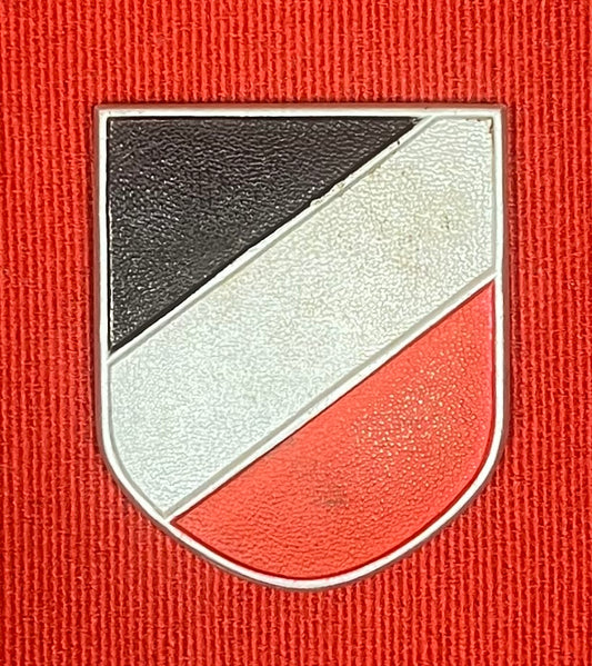 Original WWIl German DAK Sun/Pith Helmet Tri-Color Badge