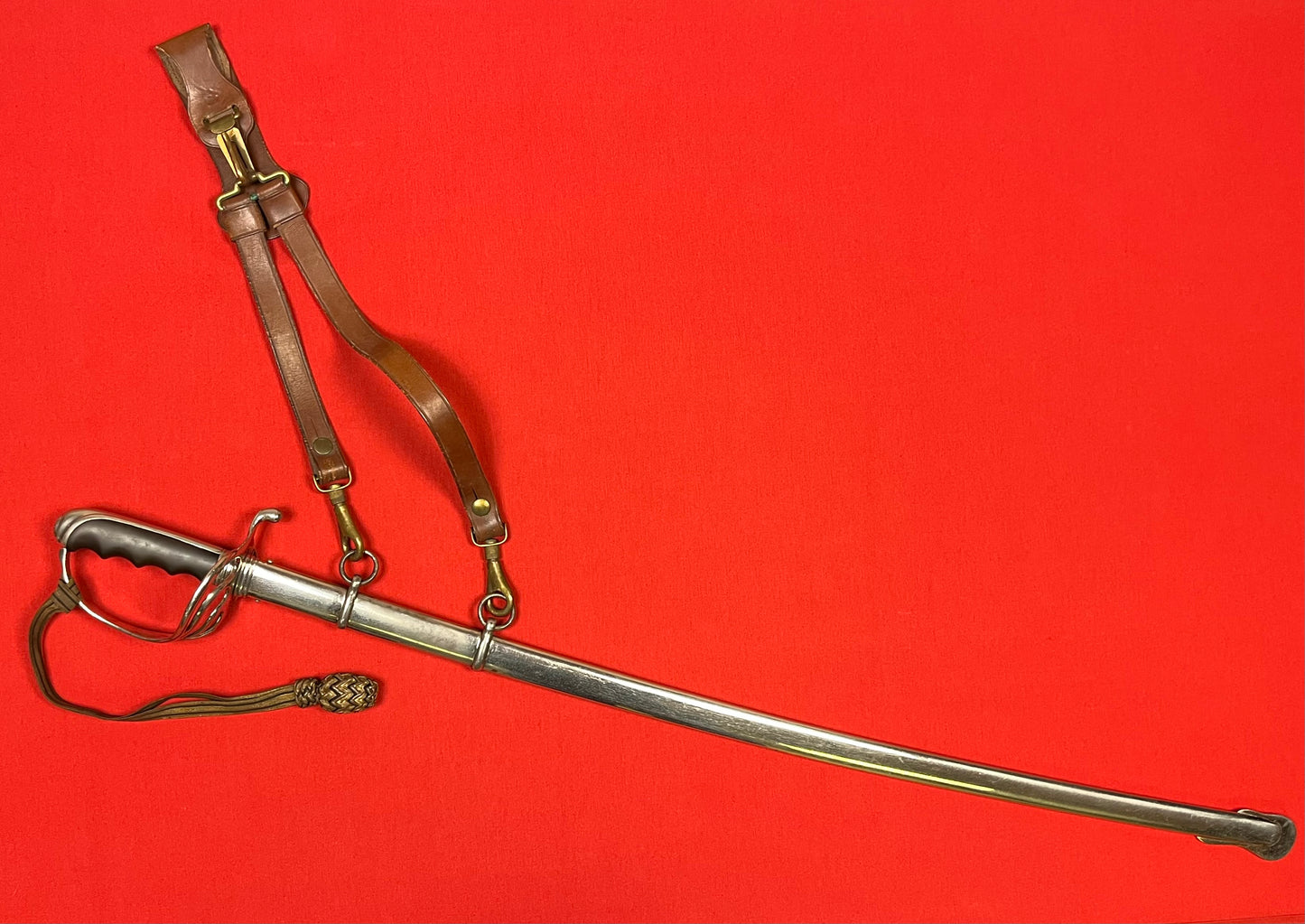 PRE-WW2 U.S. M1902 Officer’s Sword W/ Hanger & Belt ￼