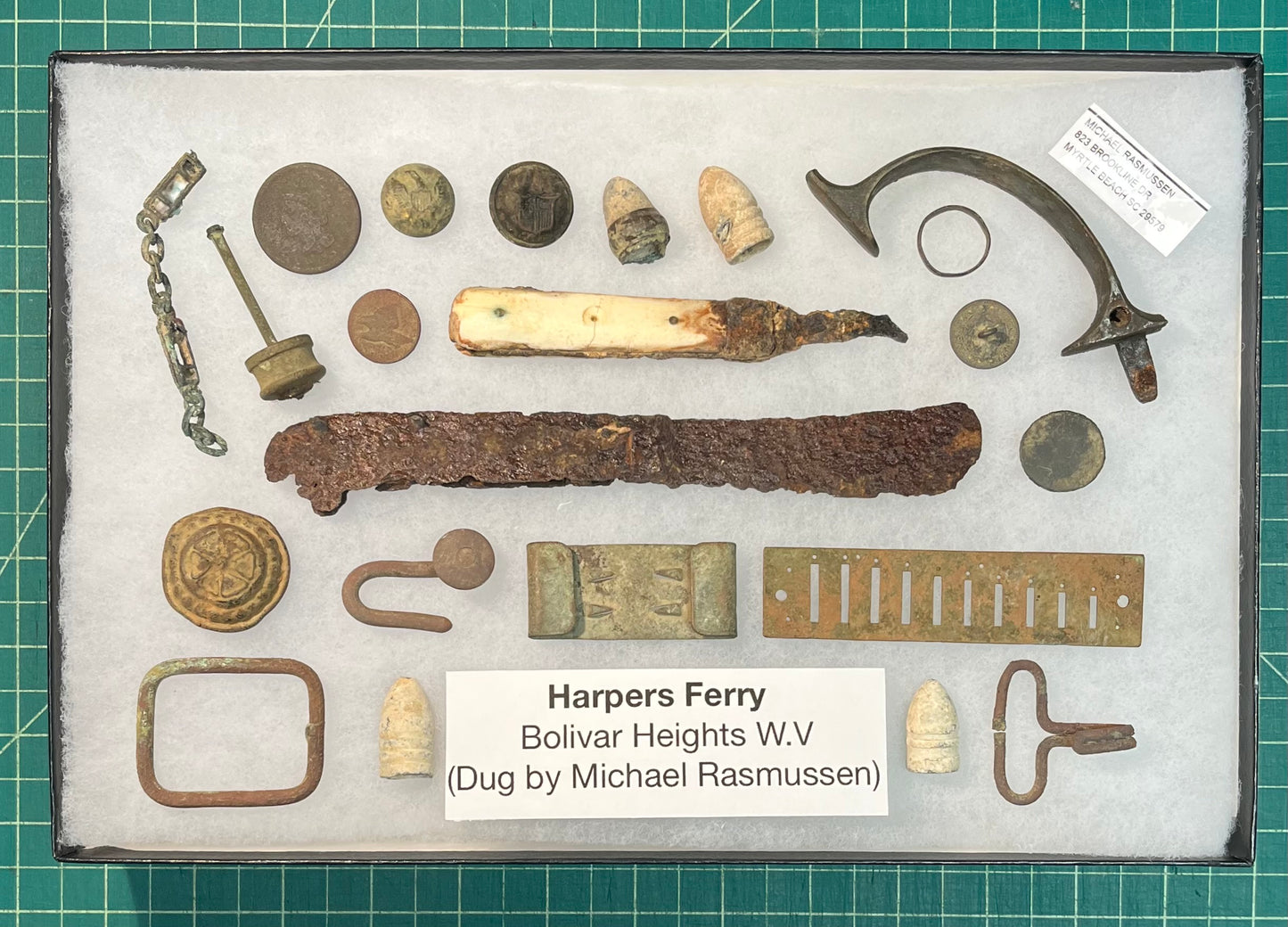 Civil War Harpers Ferry Relics (Bolivar Heights W.V) Dug by Michael Rasmussen