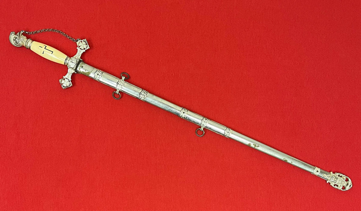 C. 1890 Knights Templar Fraternal Order Sword (Named & Engraved) by M.C. Lilley