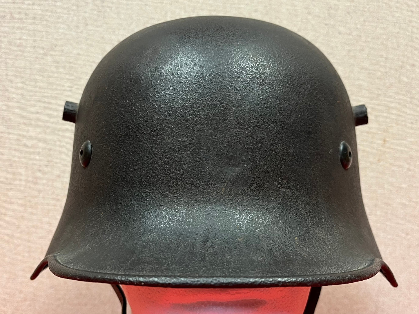 WWI GERMAN M1916 HELMET W/ TRANSITIONAL LINER & CHINSTRAP - TWO WARS !!!