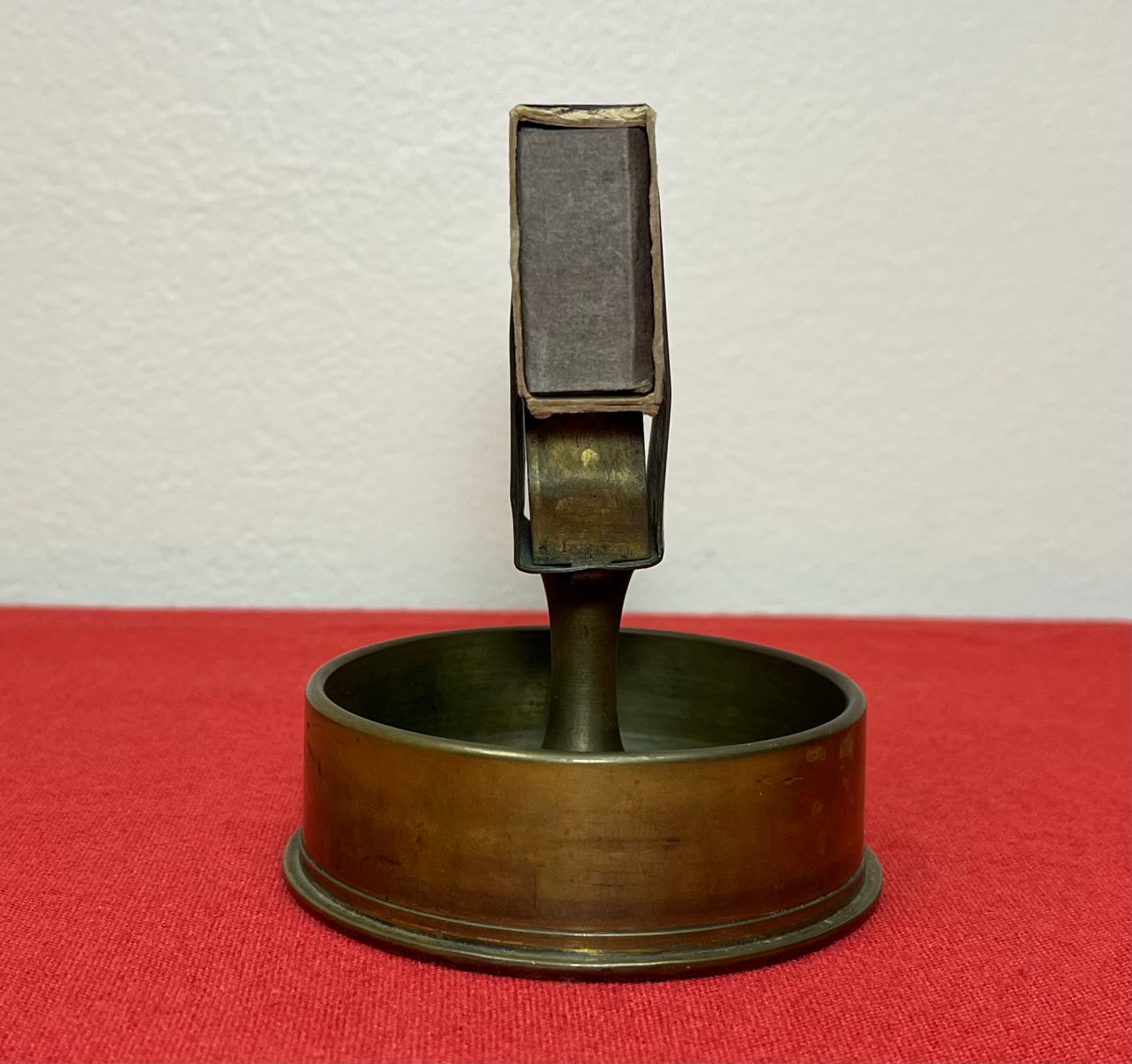 WW2 U.S. 75MM SHELL (TRENCH ART) ASHTRAY & MATCHES