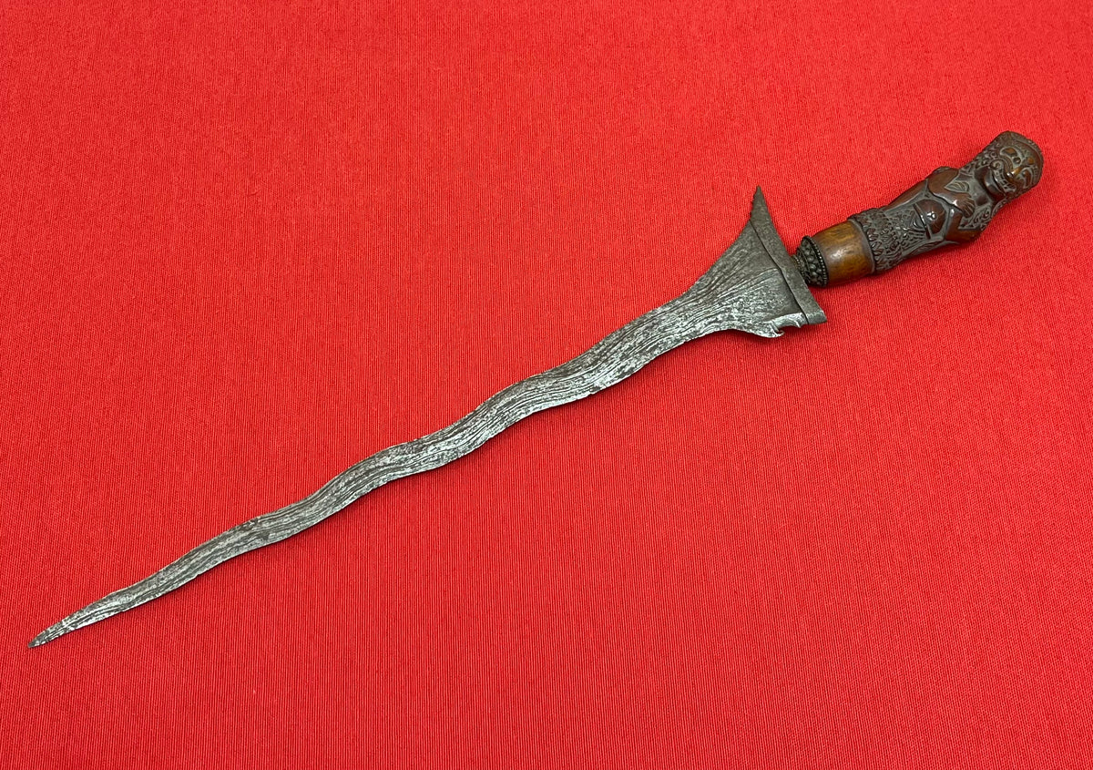 Original Indonesian East Indies Kris Dagger - Island of Java (Meteorite Blade) Circa 1850