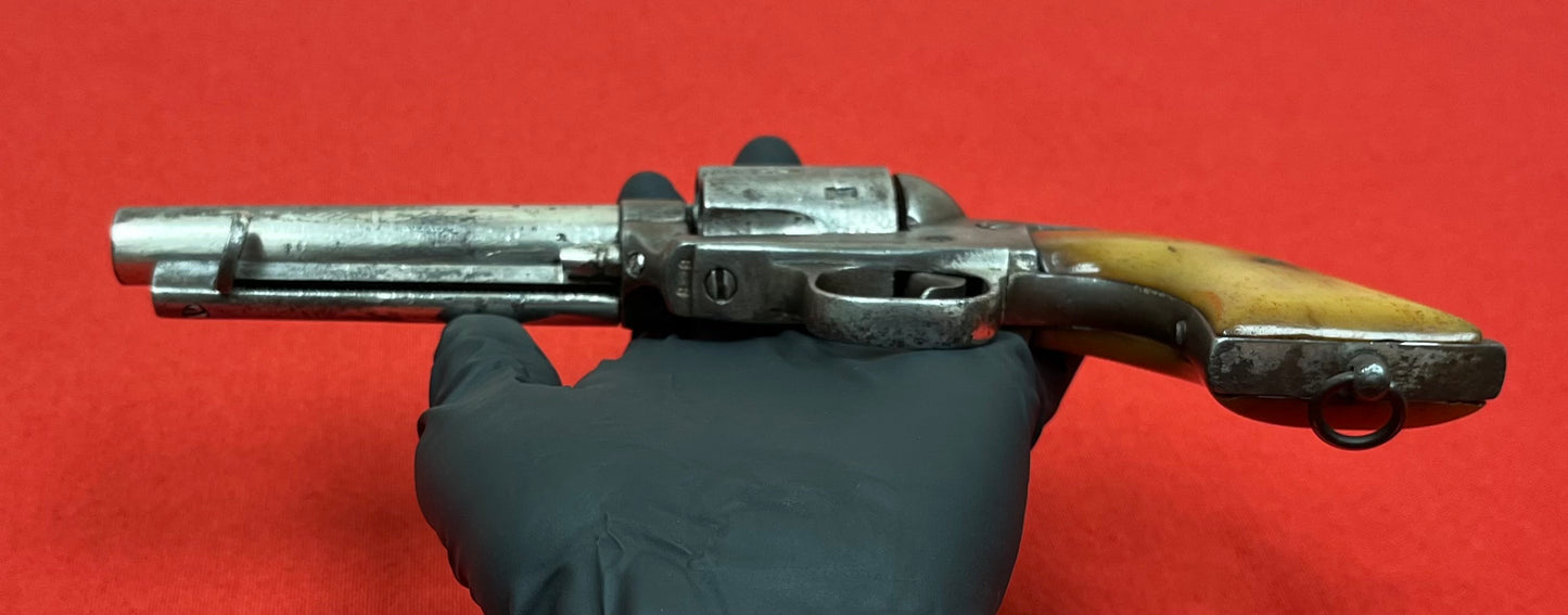 C. 1870-80 Colt Single Action Revolver Spanish Made W/ Bone Grips