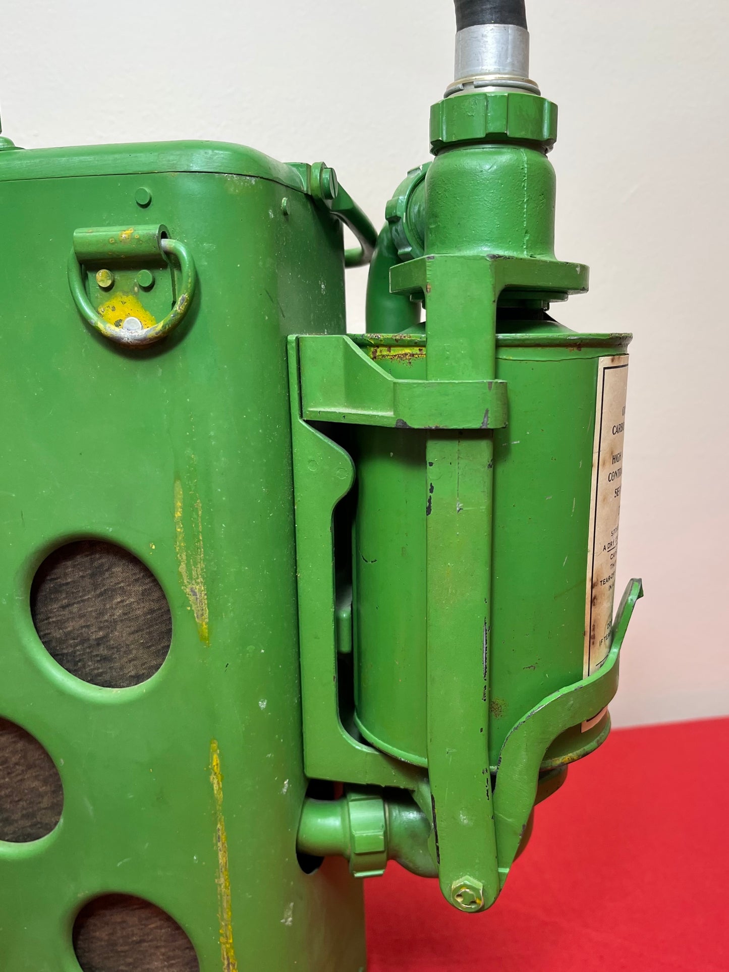 Original U.S. WWII Navy (Blimp) Rebreather Aircraft Breathing Apparatus + Mask & Oxygen Generating Cannister