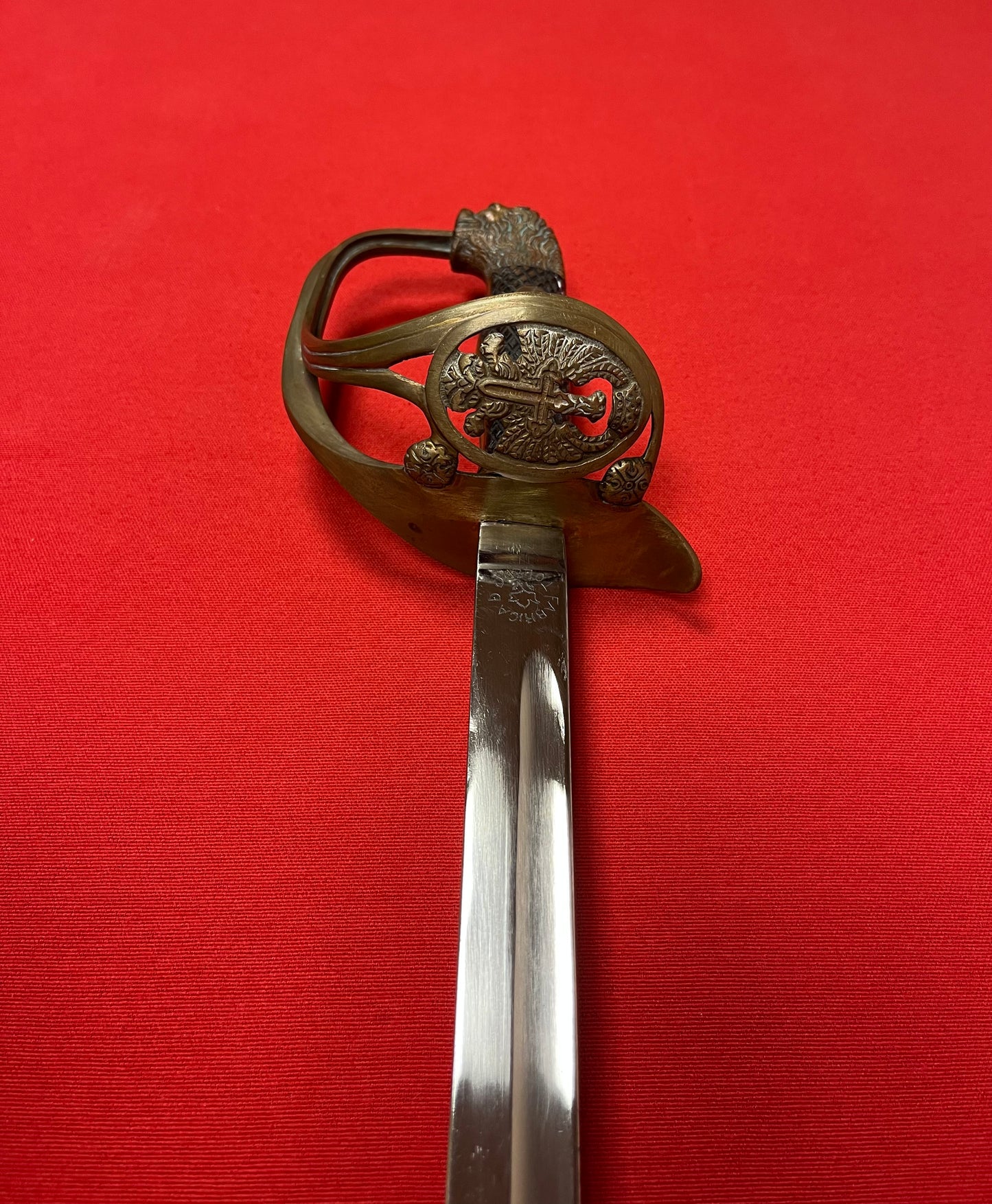 Spanish Army Officer’s “Lionhead” Sword & Scabbard - Authentic