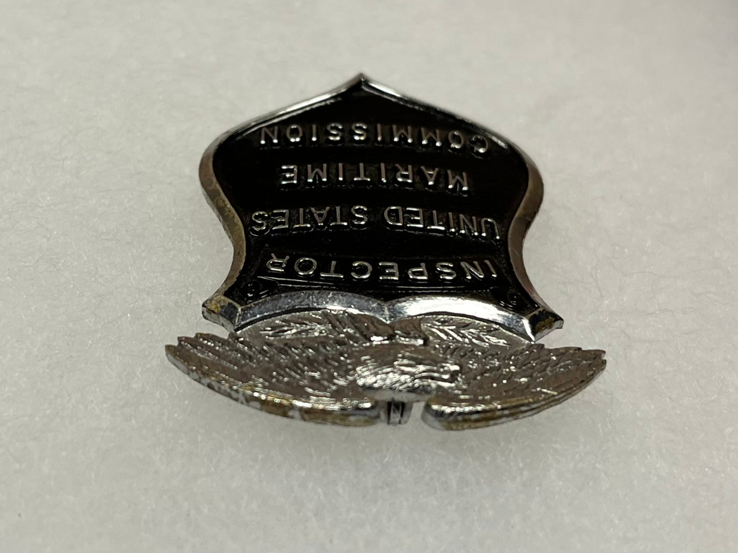 WWII US Maritime Commission Inspector Badge Numbered 801 Obsolete - Very Scarce