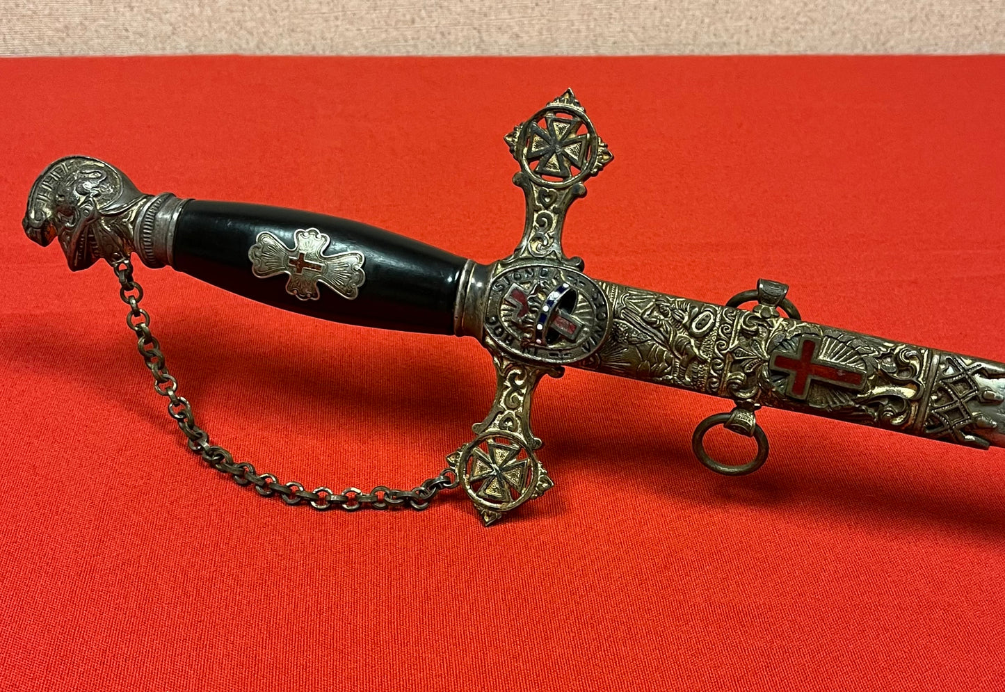 1890’s Knights Templar Fraternal Order Sword (Named & engraved) by Henderson-Ames Co.