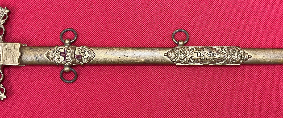 C.1872 Knights of the Golden Eagle Fraternal Masonic Sword - Engraved