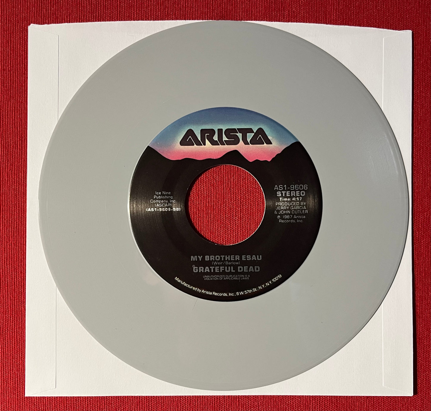 GRATEFUL DEAD- Touch Of Grey 1987 Limited Edition Colored 7" 45RPM Record / Poster Sleeve