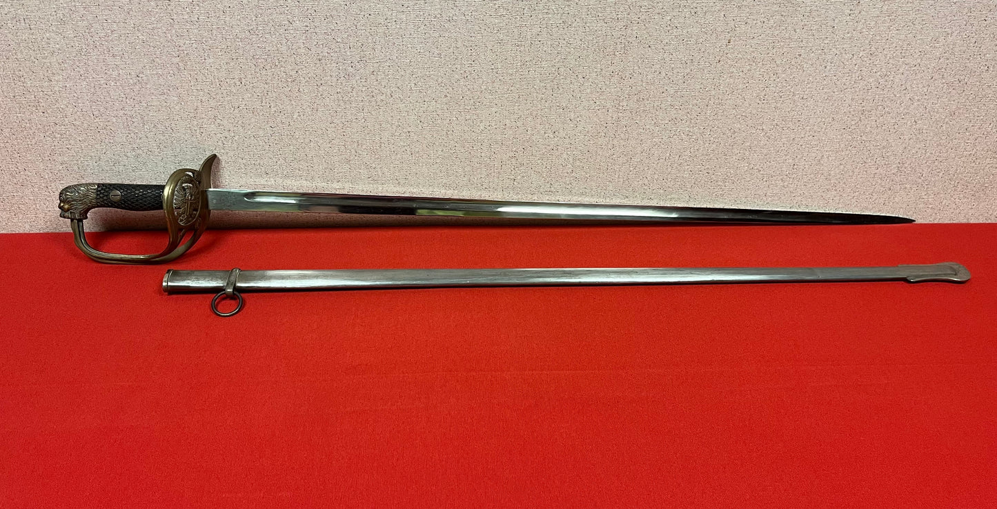 Spanish Army Officer’s “Lionhead” Sword & Scabbard - Authentic