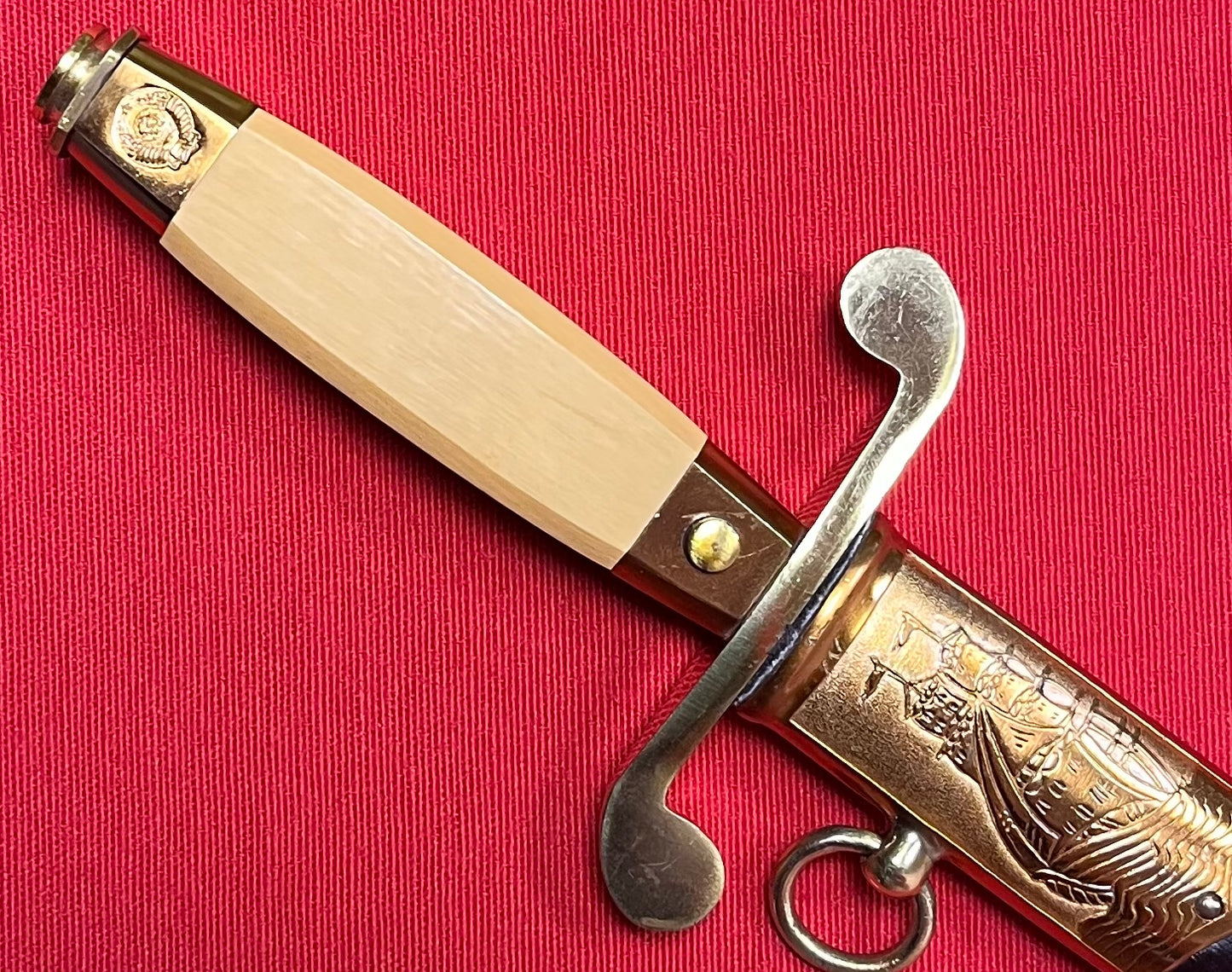 USSR Soviet Union Naval Officer's Dagger W/ Scabbard БУЛАM - Cold War Era