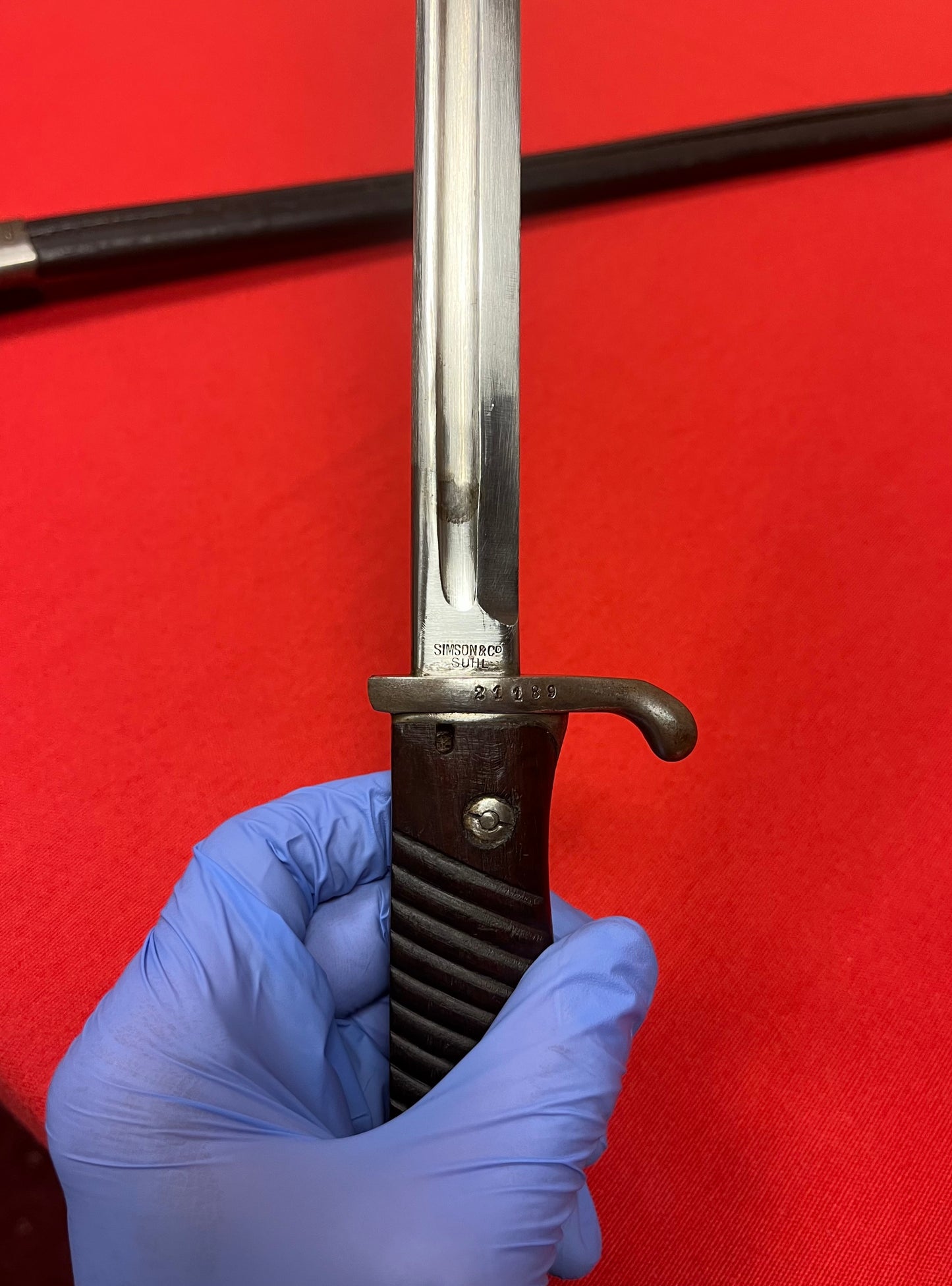 WW1 Era M1898 German "Quill Point" Bayonet W/ Matching Numbers by Simson & Co Suhl