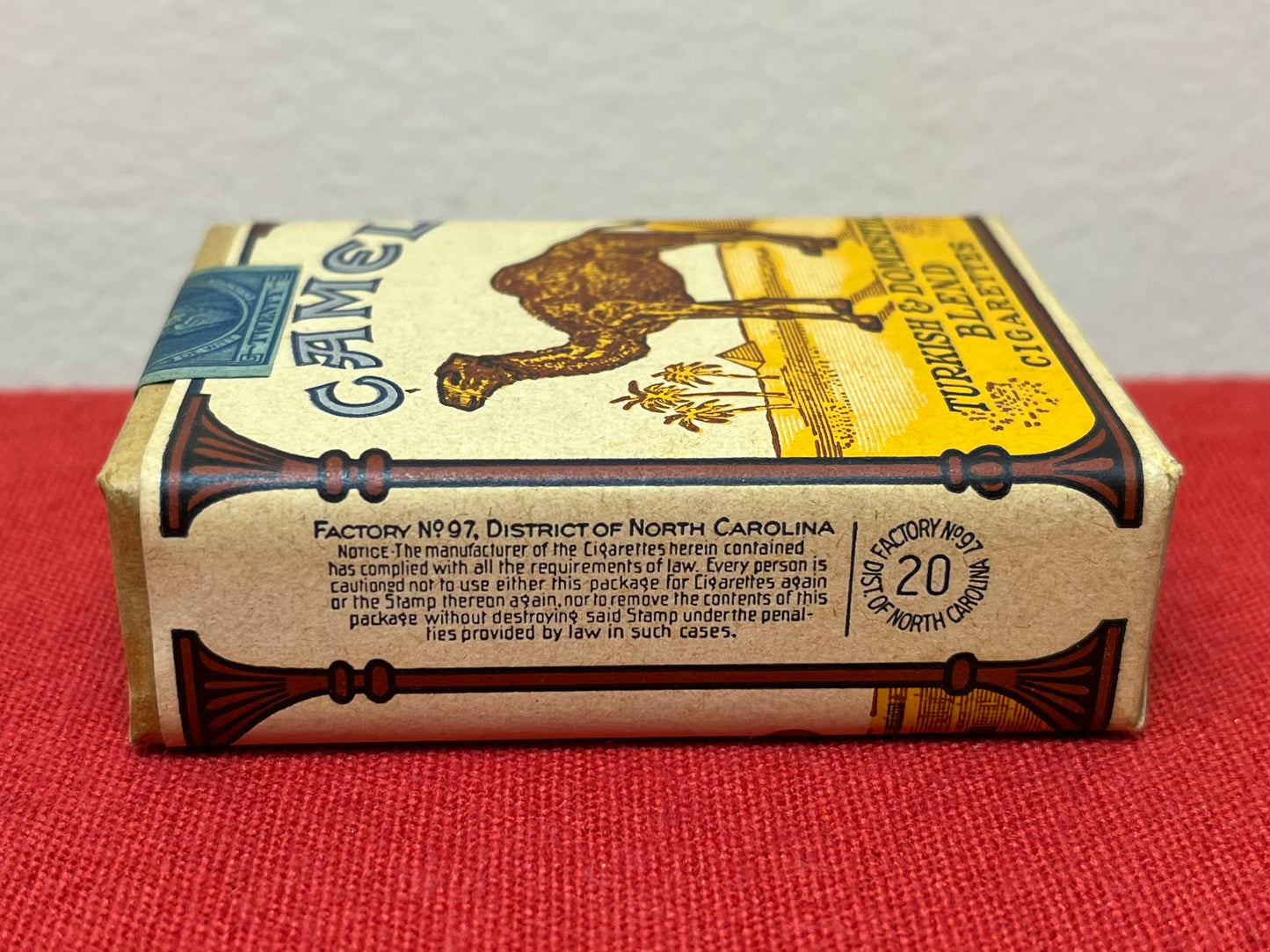 AUTHENTIC WWll ERA CAMEL CIGARETTE CARTON W/ REPRODUCTION PACK