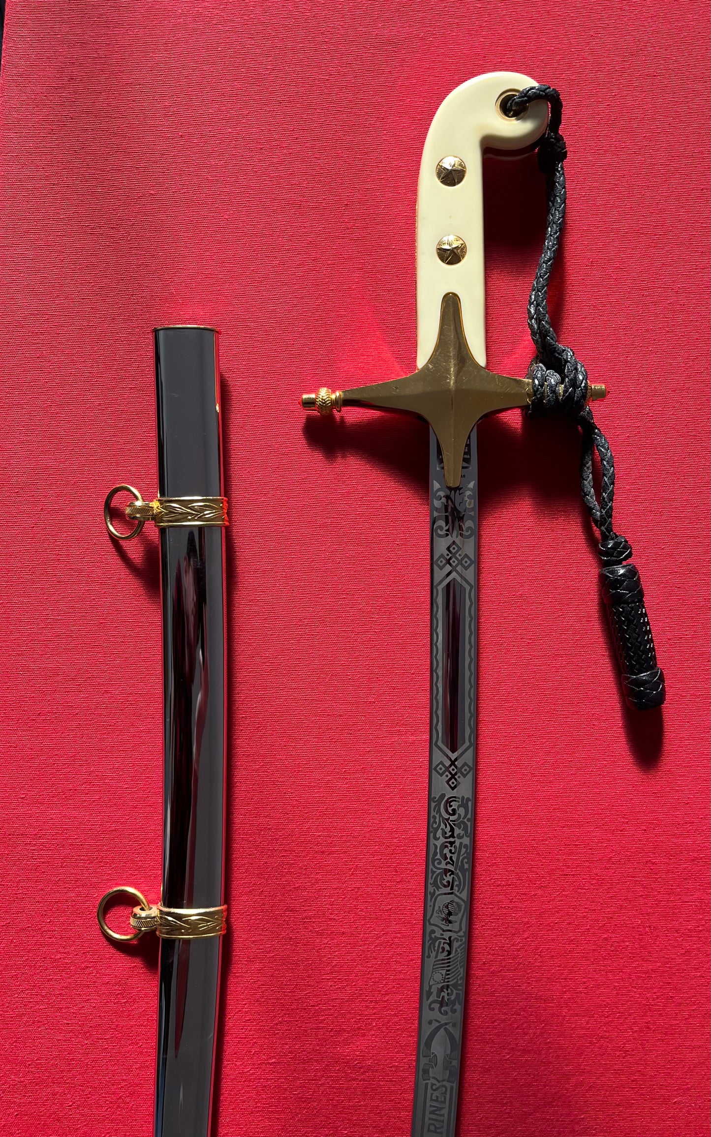 U.S Marine Corps Officer's Mameluke Sword by H.H Hilborn-Hamburger - German Made