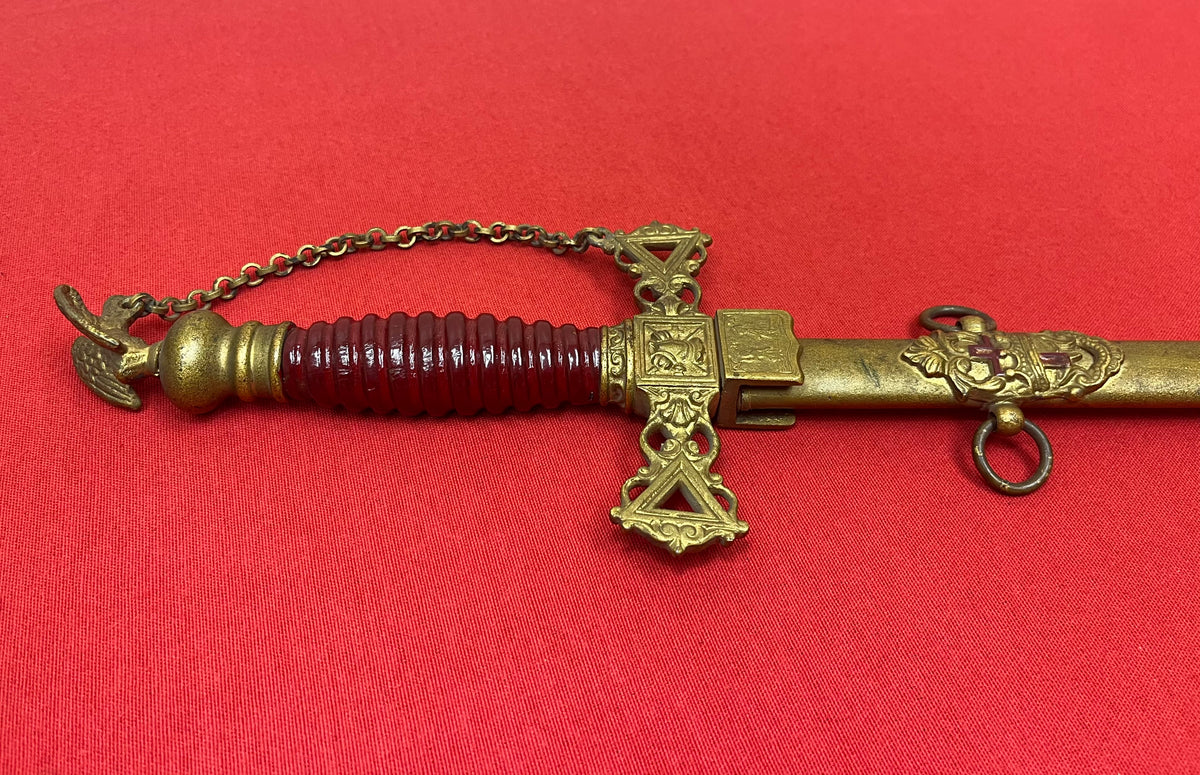 C.1872 Knights of the Golden Eagle Fraternal Masonic Sword - Engraved