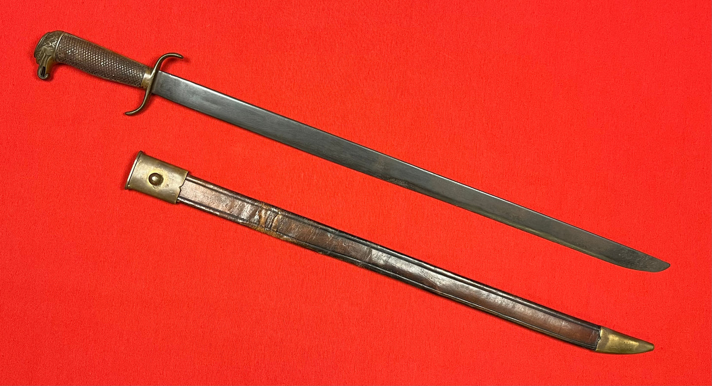 Original Spanish Officers Eagle Head Machete/Sword - Spanish American War 1898