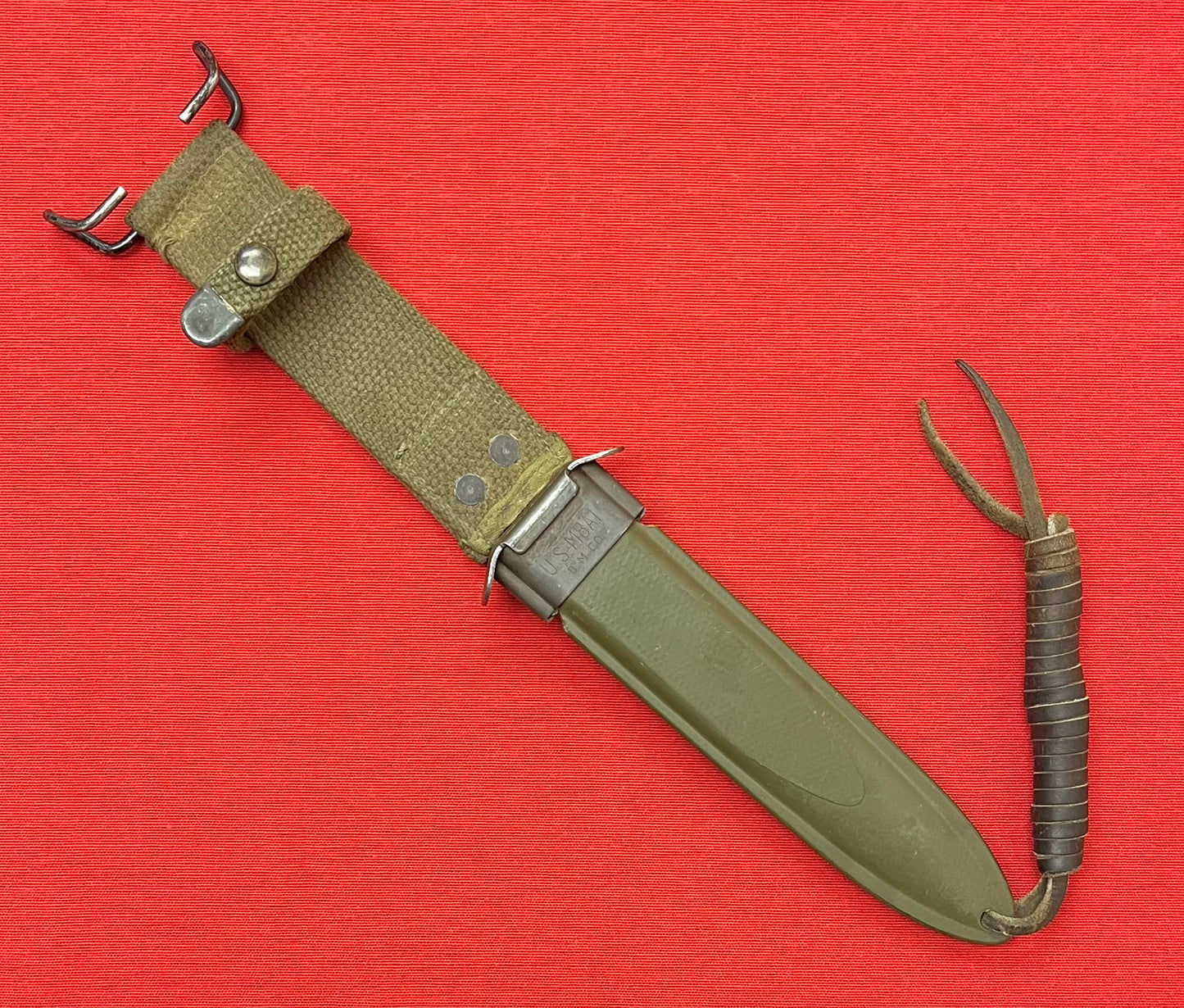 WWII U.S. (EARLY) M8A1 SCABBARD BY BM CO. M3 - AUTHENTIC