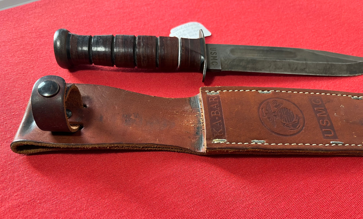 KA-BAR USMC MK2 Fighting / Survival Knife (Veteran Owned) Named- Post War Piece