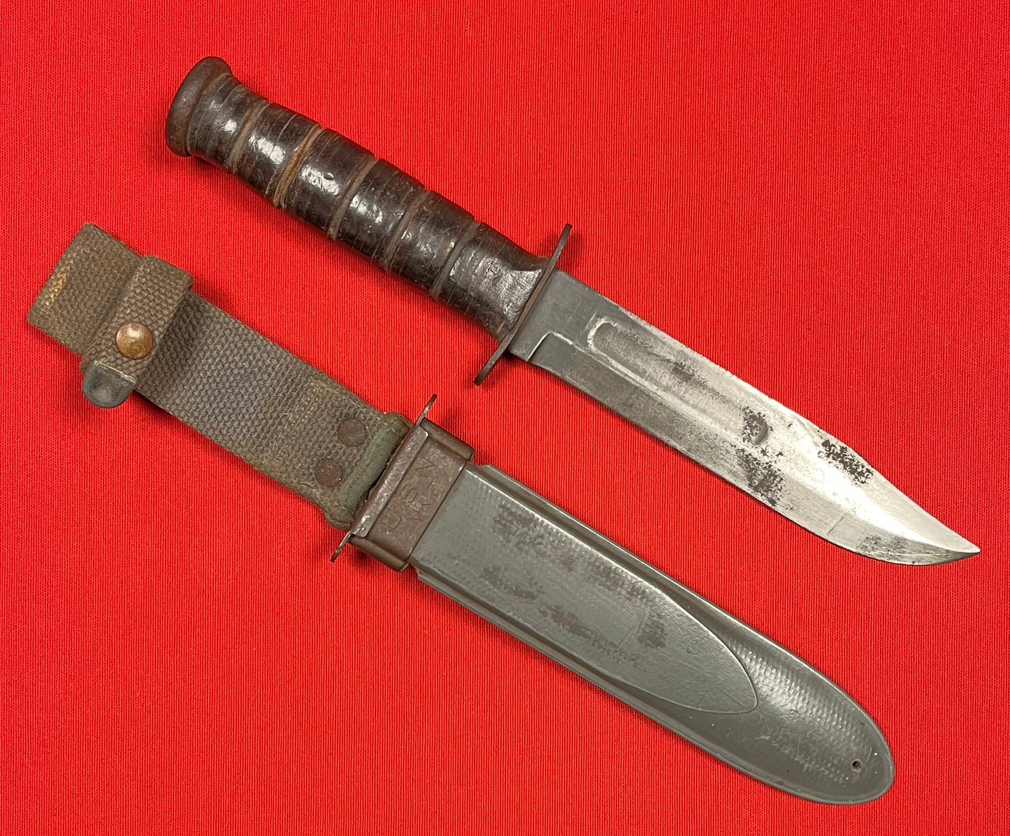 WW2 U.S. MK2 KA-BAR Fighting Knife Bradford U.S. Coast Guard