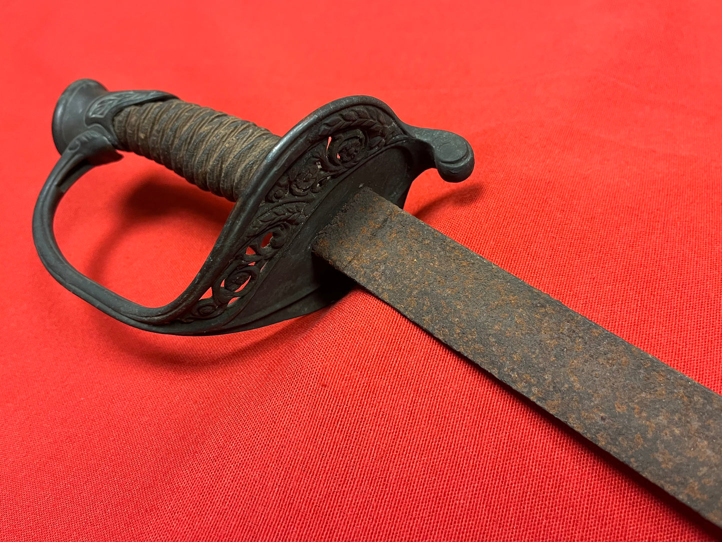 Civil War M1850 Foot Officers Sword Battlefield Pickup - Relic Condition