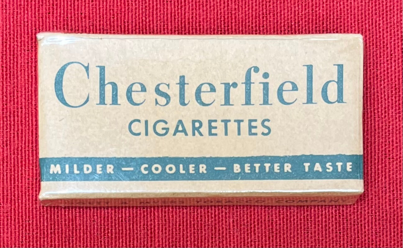 ORIGINAL WWll U.S. ISSUED CHESTERFIELD CIGARETTES K-RATION PACK