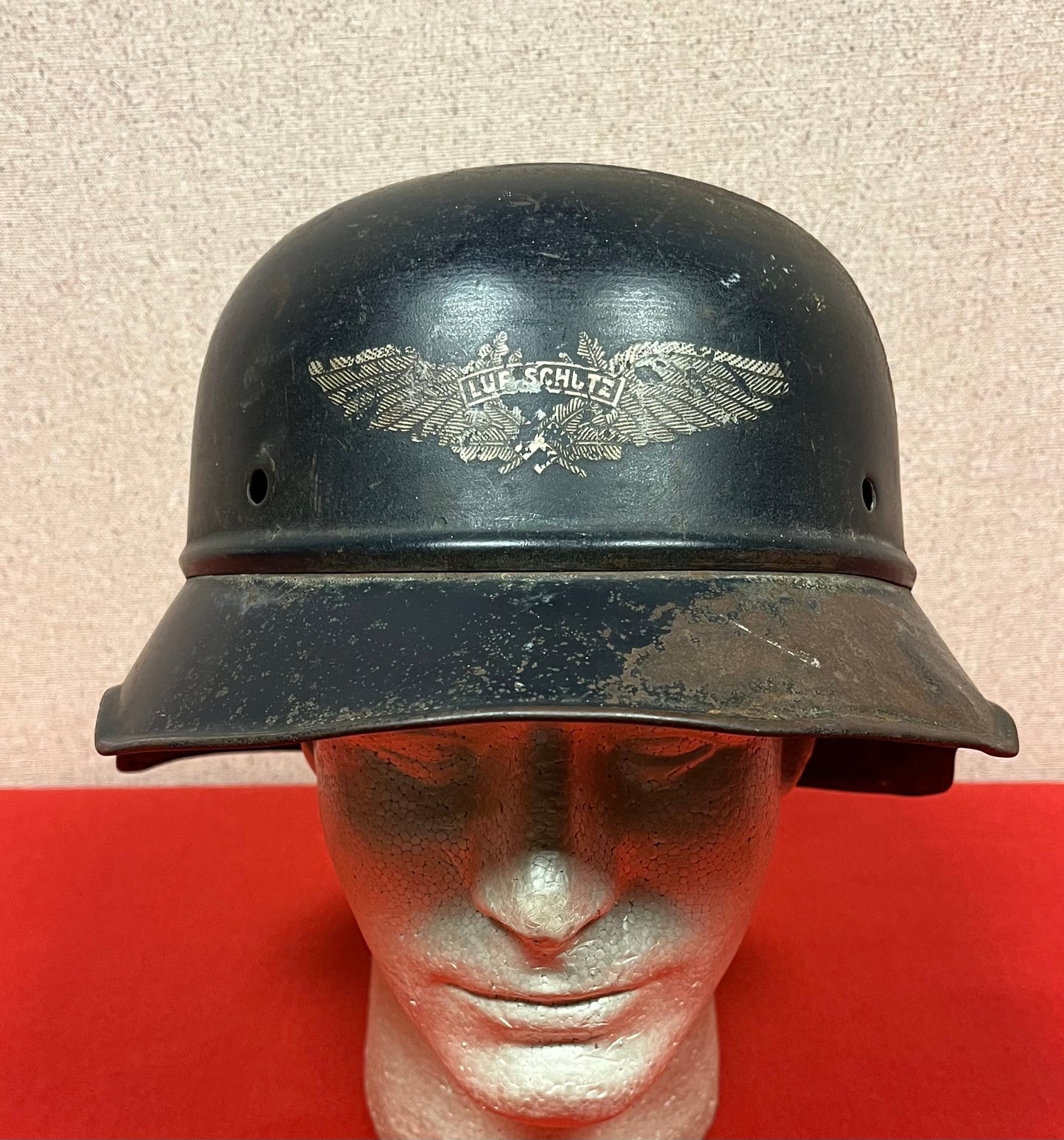 WW2 GERMAN M38 LUFTSCHUTZ "AIR RAID" GLADIATOR HELMET BATTLEFIELD PICKUP