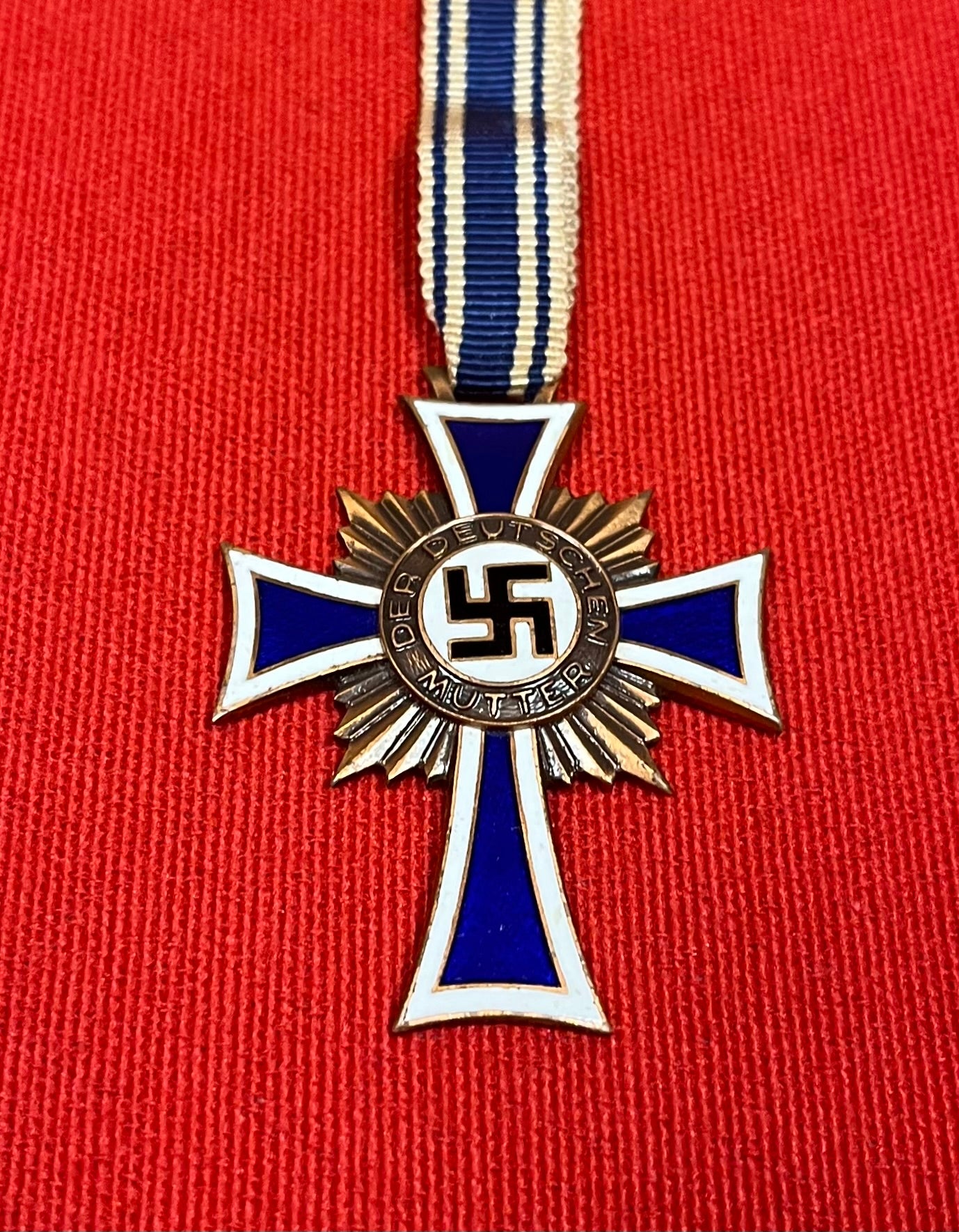 WWII Era German Mother’s Cross (Ehrenkreuz der Deutschen Mutter) In Bronze