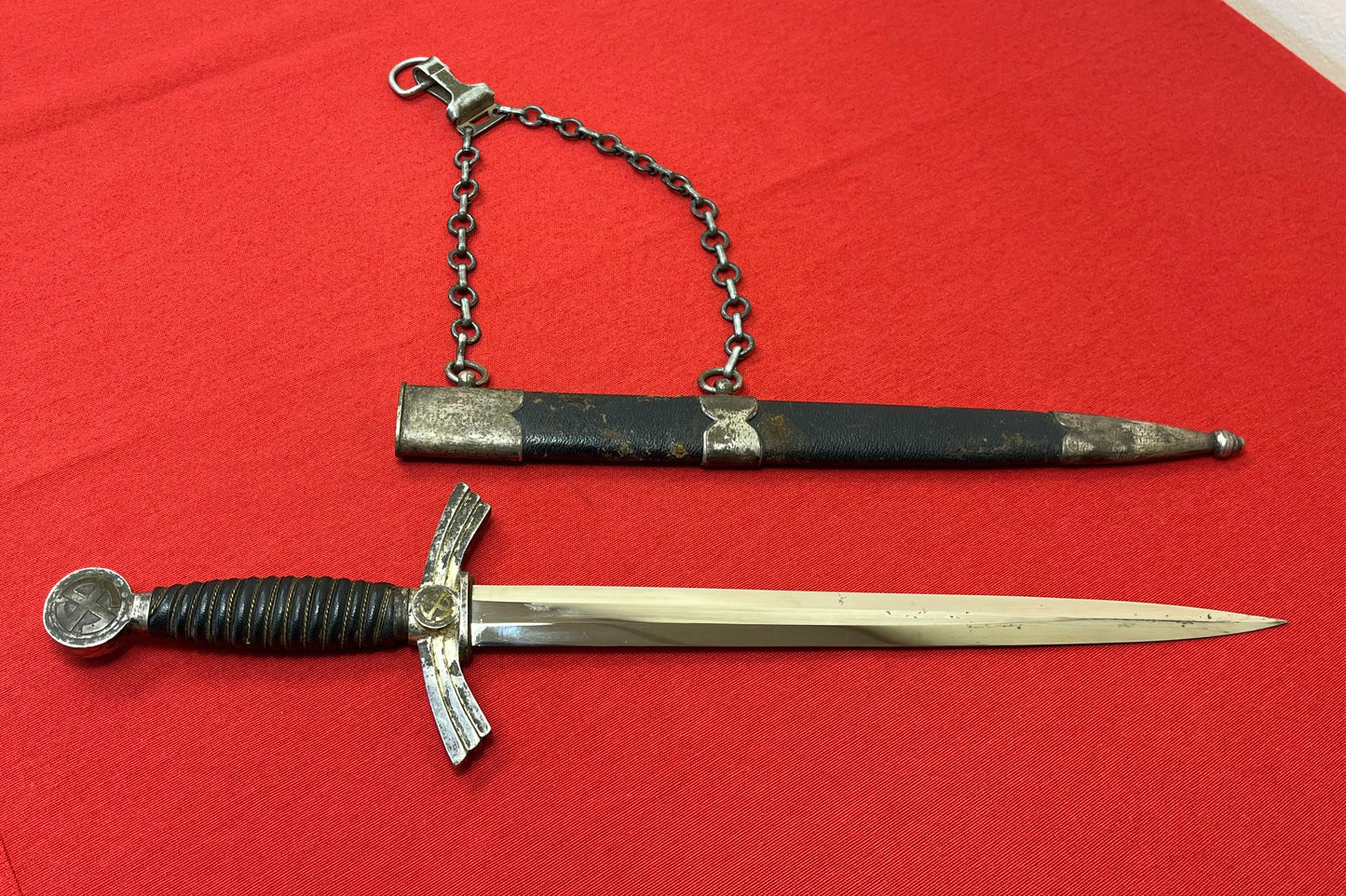 WWII German 1st Model Luftwaffe Dagger Personally Owned & Name Engraved to "Pilot" Horst Petzschler JG 31 & 51