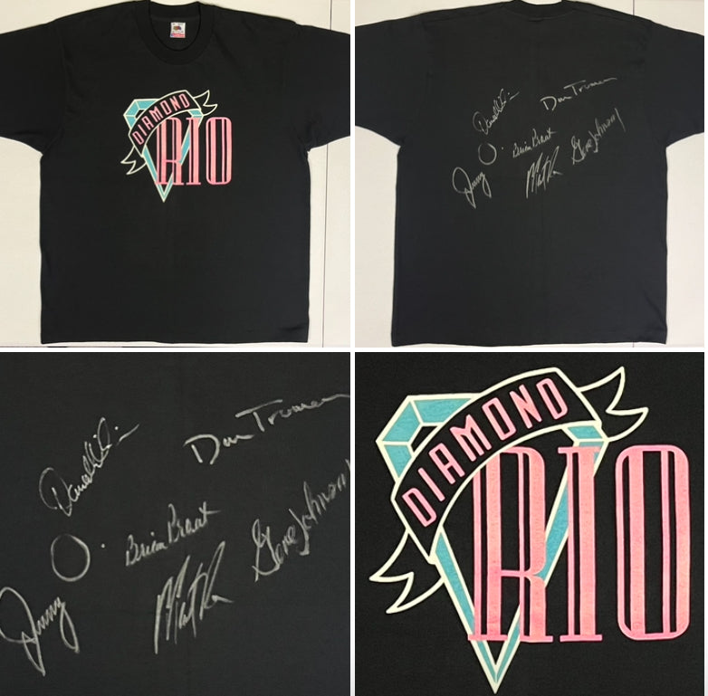 Diamond Rio - Band T-Shirt Autographed Six Signatures XL