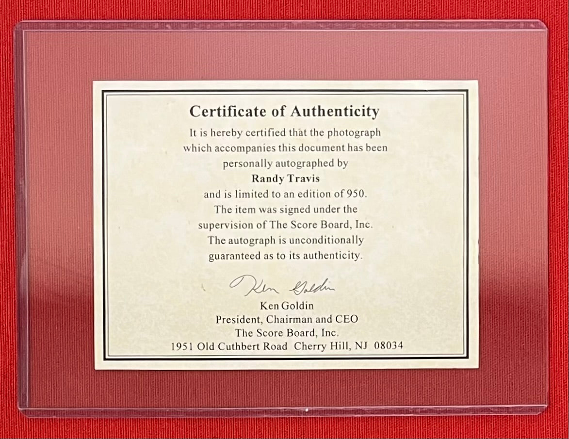 Randy Travis - Signed (Limited Edition) 16x12 Photo 610 of 950 - The Score Board COA