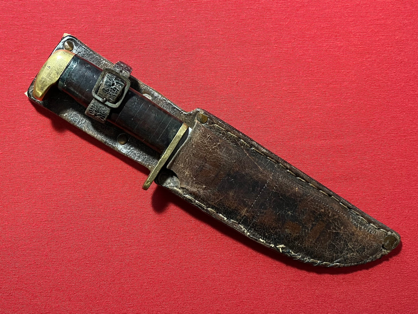 WW2 U.S Fighting Knife "Bowie Style" Theater Made with Named Scabbard