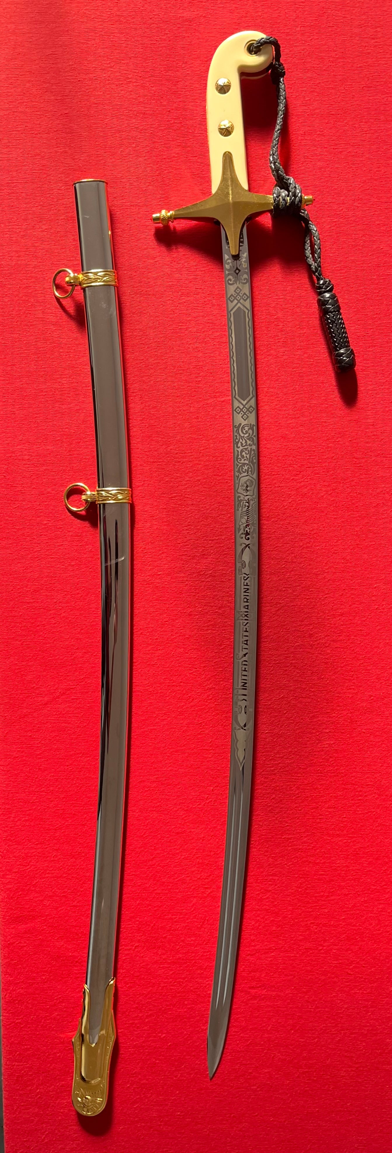 U.S Marine Corps Officer's Mameluke Sword by H.H Hilborn-Hamburger - German Made