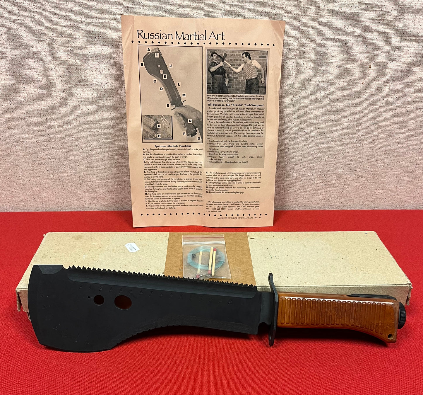 Vintage - Russian Soviet USSR Spetznaz Machete Special Forces Survival Knife 15"