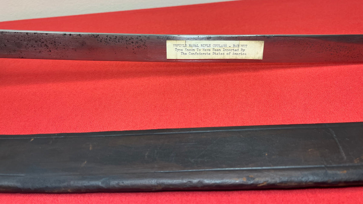 P1859 English Enfield Rifle Naval Cutlass Bayonet - Stone House Museum
