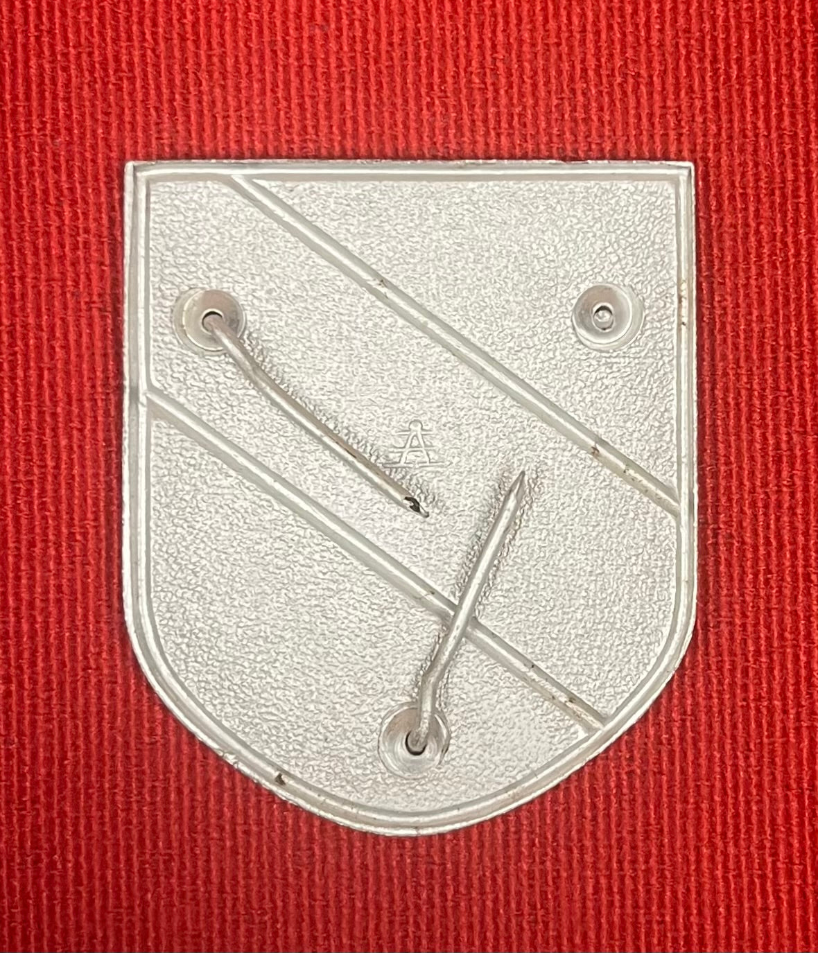 Original WWIl German DAK Sun/Pith Helmet Tri-Color Badge