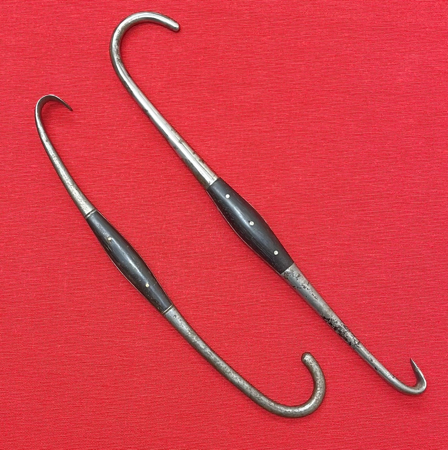 C.1855 Obstetric (Child Delivery) Blunt Hook & Crochet Set-Ferris & Co. Bristol